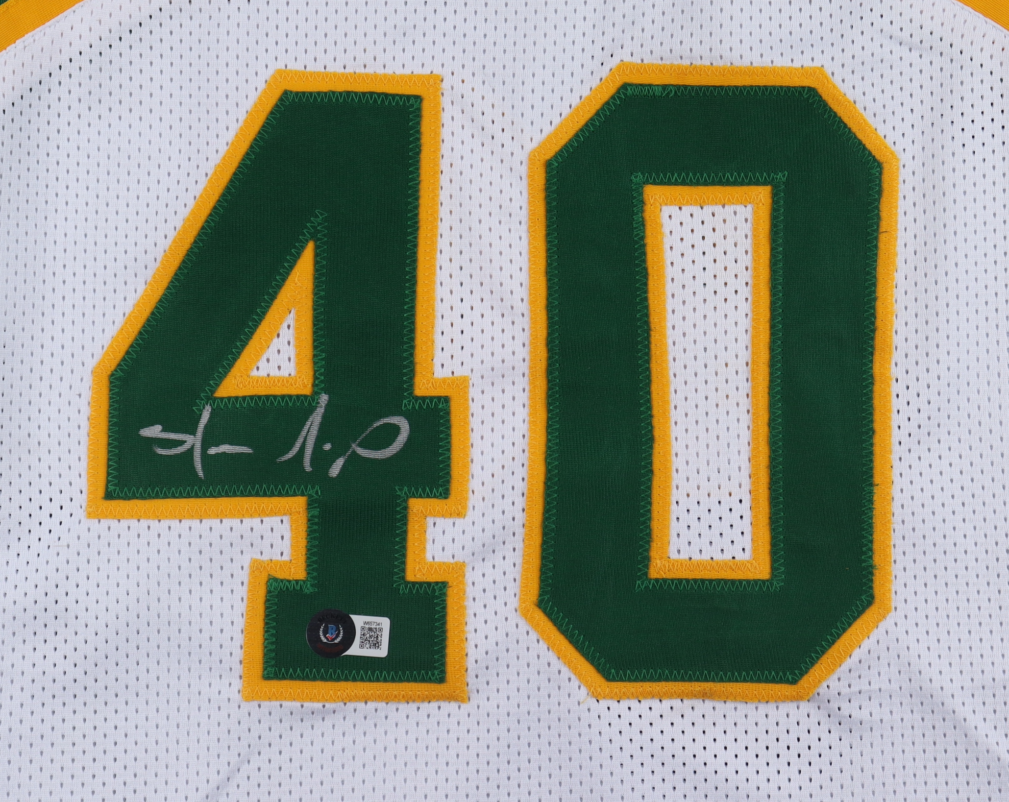 Shawn Kemp Signed Jersey (Beckett) at PristineAuction.com Shawn Kemp Signed Jersey (Beckett) at PristineAuction.com