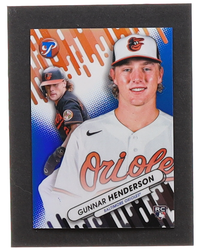 Gunnar Henderson 2023 Topps Pristine Fresh Faces Blue Refractors #FF10 RC #18/75 at PristineAuction.com Gunnar Henderson 2023 Topps Pristine Fresh Faces Blue Refractors #FF10 RC #18/75 at PristineAuction.com