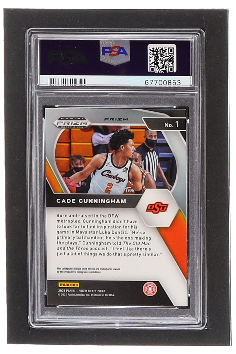 Cade Cunningham 2021-22 Panini Prizm Draft Picks Prizms Red Ice #1 RC (PSA 7) at PristineAuction.com Cade Cunningham 2021-22 Panini Prizm Draft Picks Prizms Red Ice #1 RC (PSA 7) at PristineAuction.com