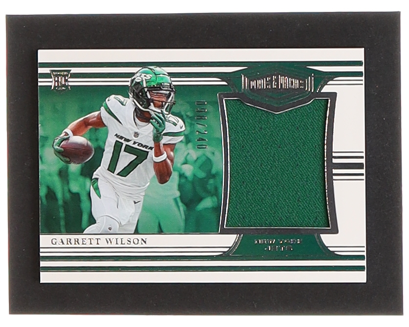 Garrett Wilson 2022 Panini Chronicles Plates and Patches Rookie Jerseys #4 #098/240 RC at PristineAuction.com Garrett Wilson 2022 Panini Chronicles Plates and Patches Rookie Jerseys #4 #098/240 RC at PristineAuction.com