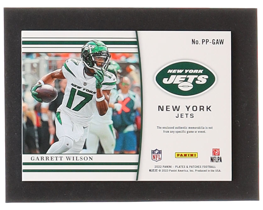 Garrett Wilson 2022 Panini Chronicles Plates and Patches Rookie Jerseys #4 #098/240 RC at PristineAuction.com Garrett Wilson 2022 Panini Chronicles Plates and Patches Rookie Jerseys #4 #098/240 RC at PristineAuction.com