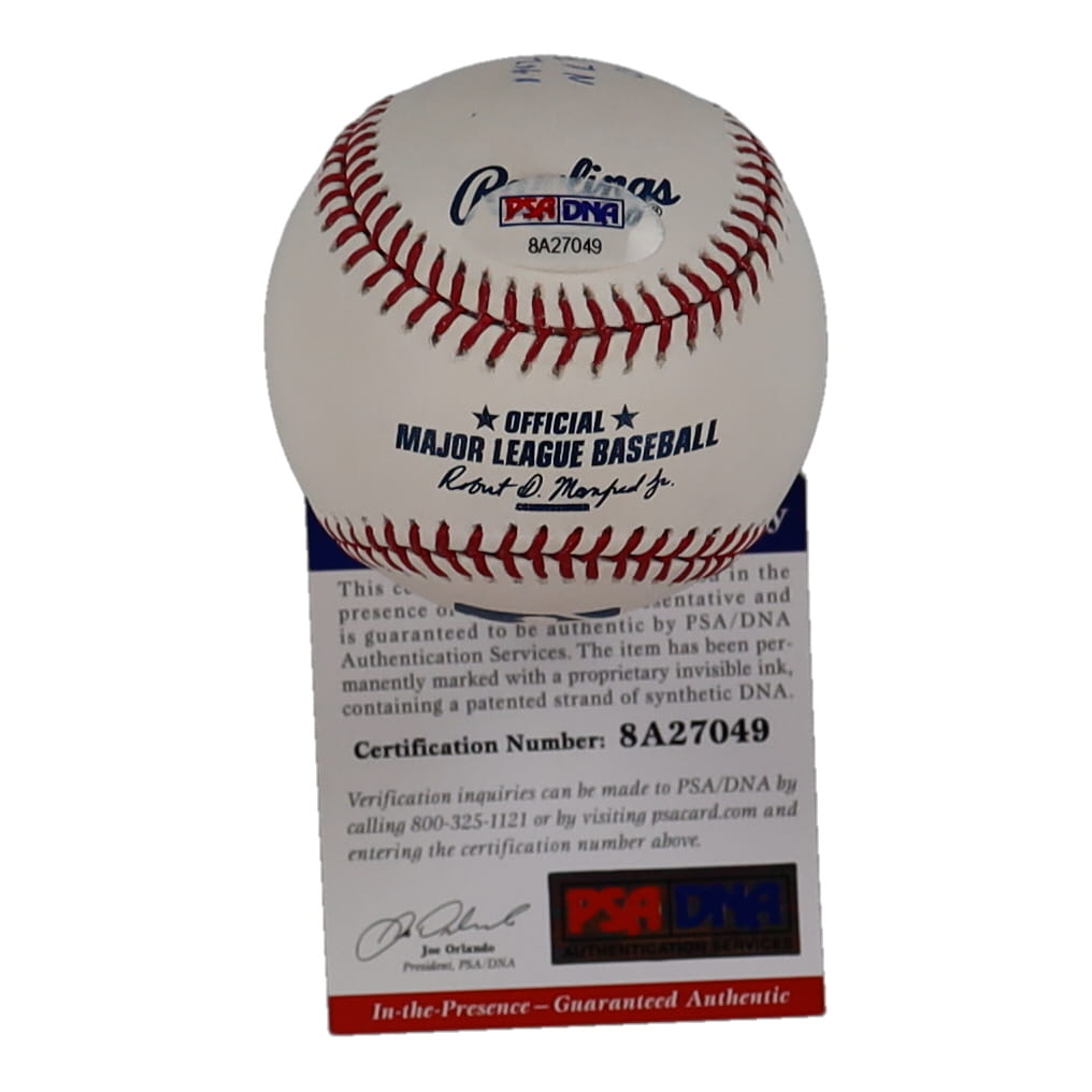 Tommy Davis Signed OML Baseball with Multiple Career Inscriptions (PSA) at PristineAuction.com Tommy Davis Signed OML Baseball with Multiple Career Inscriptions (PSA) at PristineAuction.com