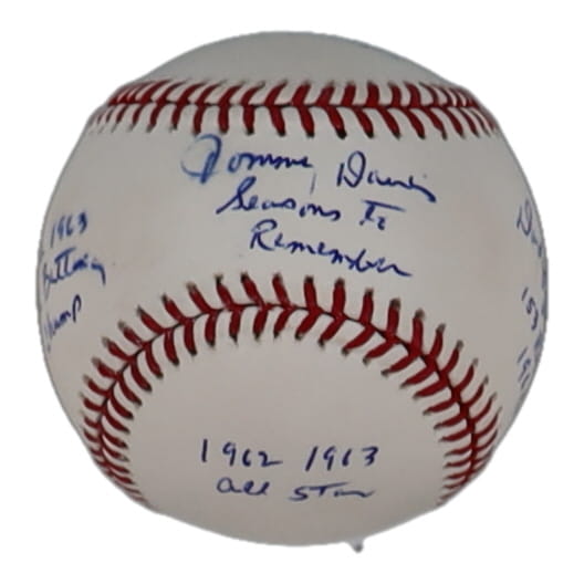Tommy Davis Signed OML Baseball with Multiple Career Inscriptions (PSA) at PristineAuction.com Tommy Davis Signed OML Baseball with Multiple Career Inscriptions (PSA) at PristineAuction.com
