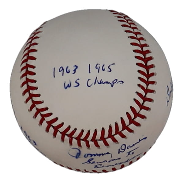Tommy Davis Signed OML Baseball with Multiple Career Inscriptions (PSA) at PristineAuction.com Tommy Davis Signed OML Baseball with Multiple Career Inscriptions (PSA) at PristineAuction.com
