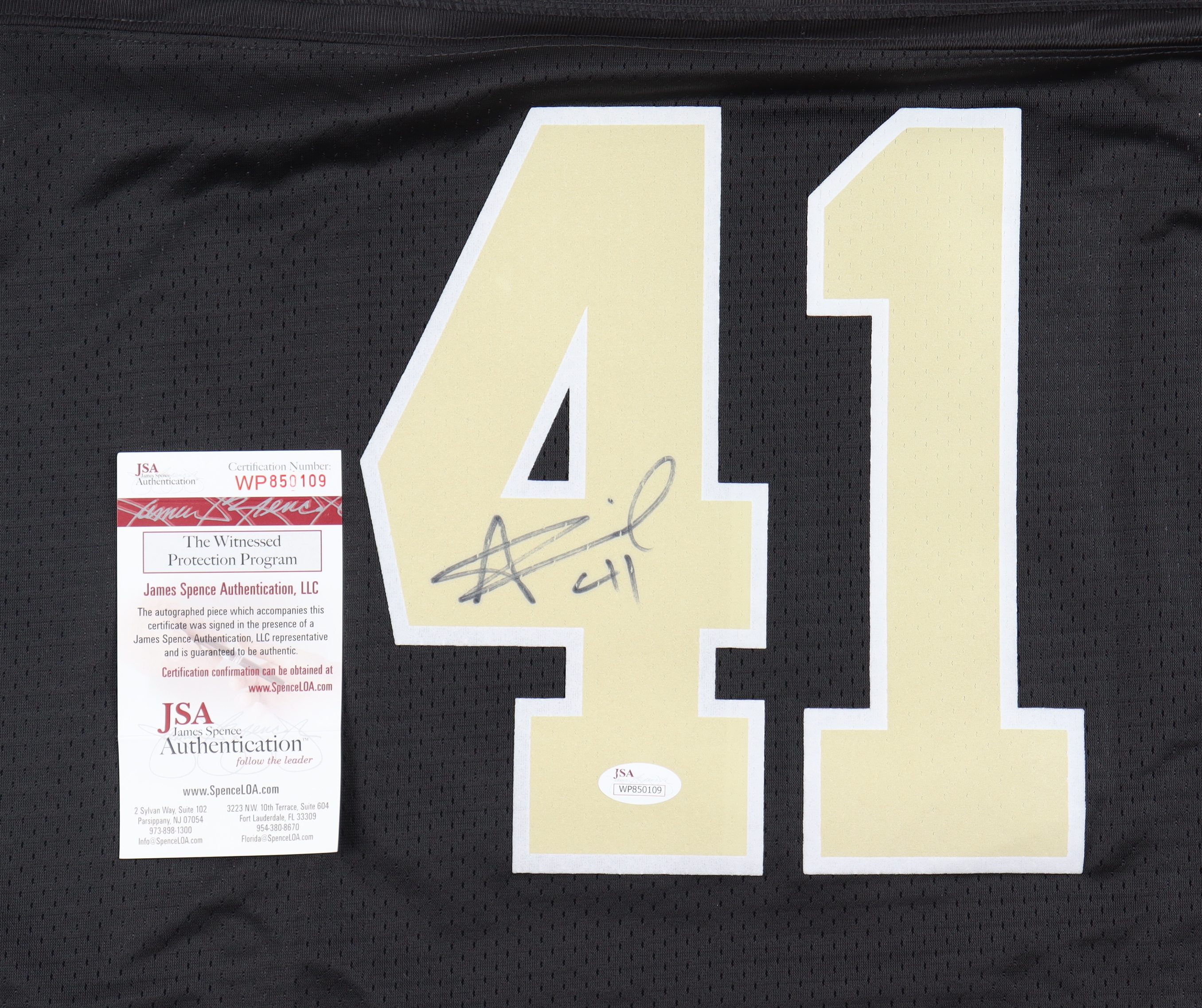 Alvin Kamara Signed Saints Jersey (JSA) at PristineAuction.com Alvin Kamara Signed Saints Jersey (JSA) at PristineAuction.com