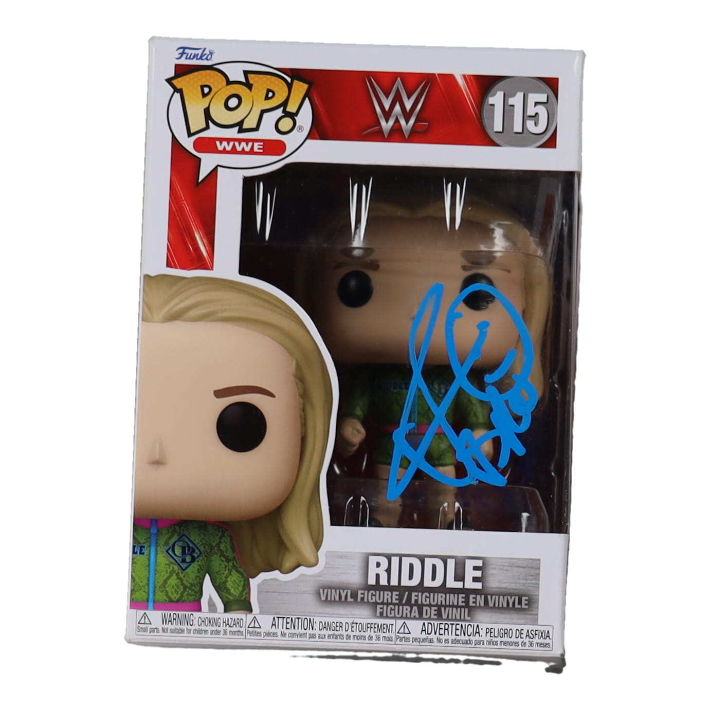 Riddle Signed "WWE" #115 Riddle Funko Pop! Vinyl Figure Inscribed "Bro" (PSA) at PristineAuction.com Riddle Signed "WWE" #115 Riddle Funko Pop! Vinyl Figure Inscribed "Bro" (PSA) at PristineAuction.com