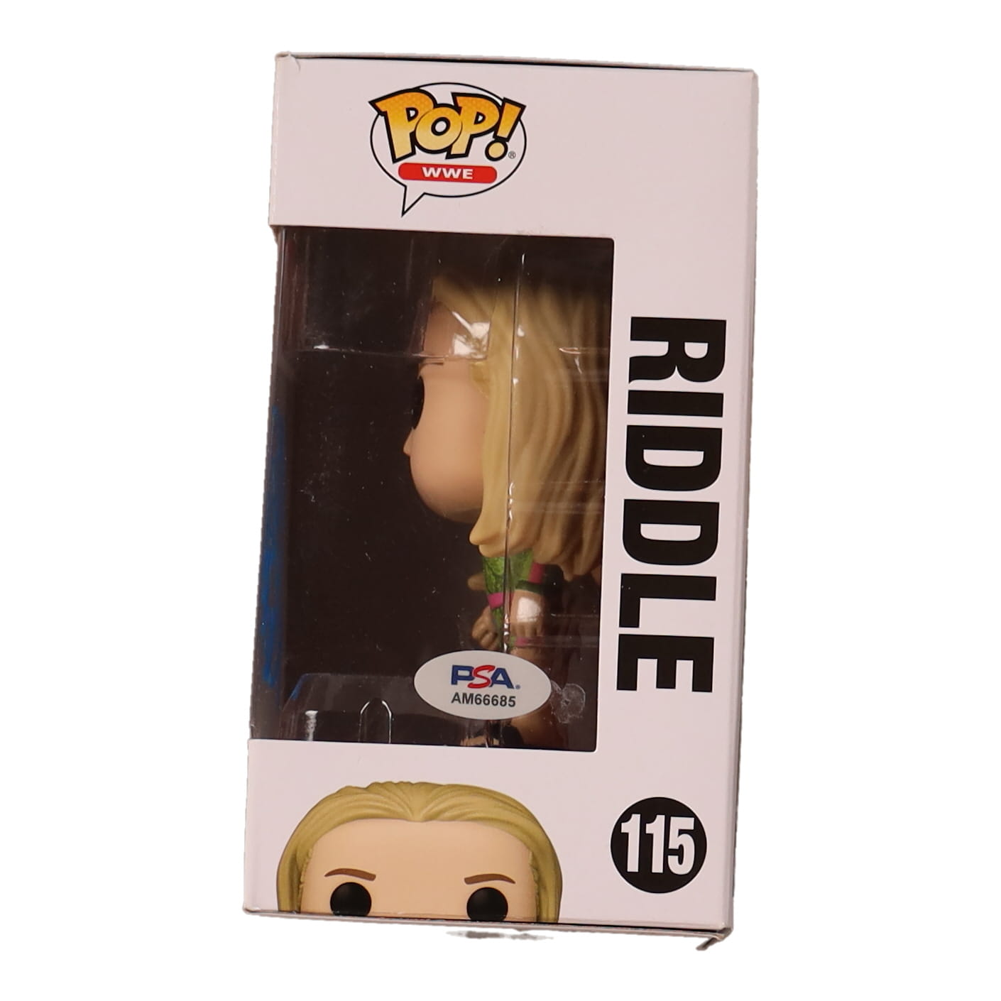 Riddle Signed "WWE" #115 Riddle Funko Pop! Vinyl Figure Inscribed "Bro" (PSA) at PristineAuction.com Riddle Signed "WWE" #115 Riddle Funko Pop! Vinyl Figure Inscribed "Bro" (PSA) at PristineAuction.com