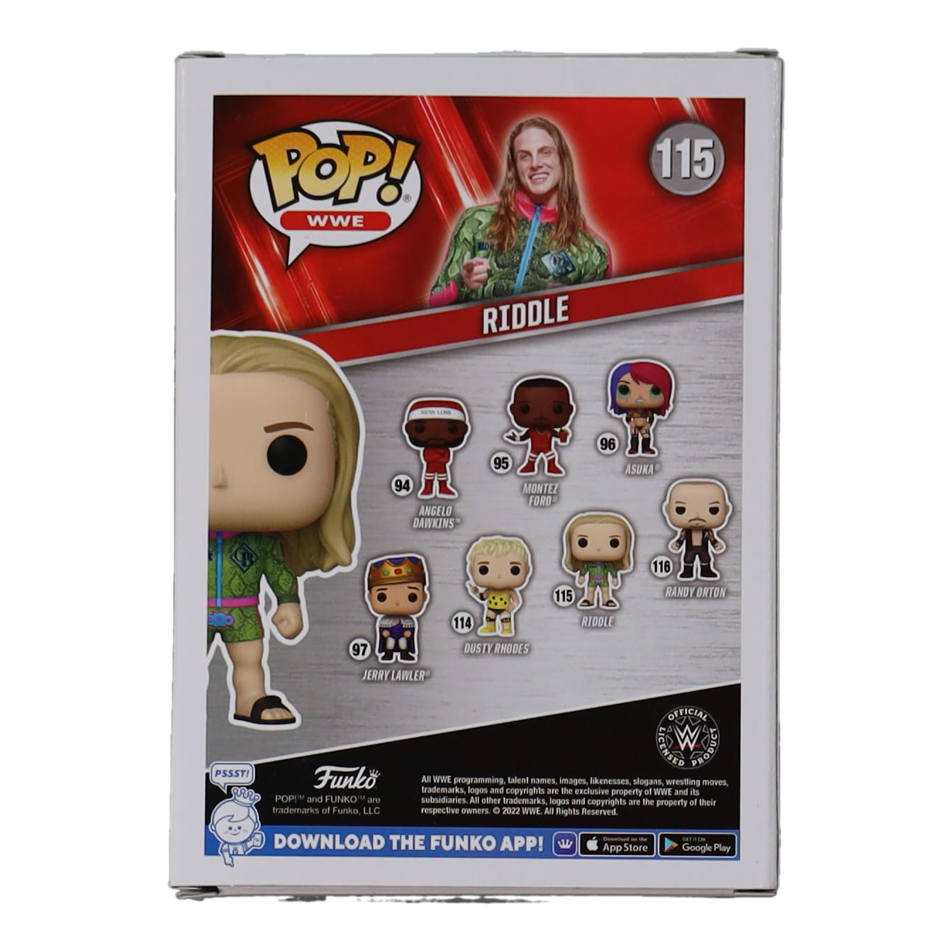 Riddle Signed "WWE" #115 Riddle Funko Pop! Vinyl Figure Inscribed "Bro" (PSA) at PristineAuction.com Riddle Signed "WWE" #115 Riddle Funko Pop! Vinyl Figure Inscribed "Bro" (PSA) at PristineAuction.com