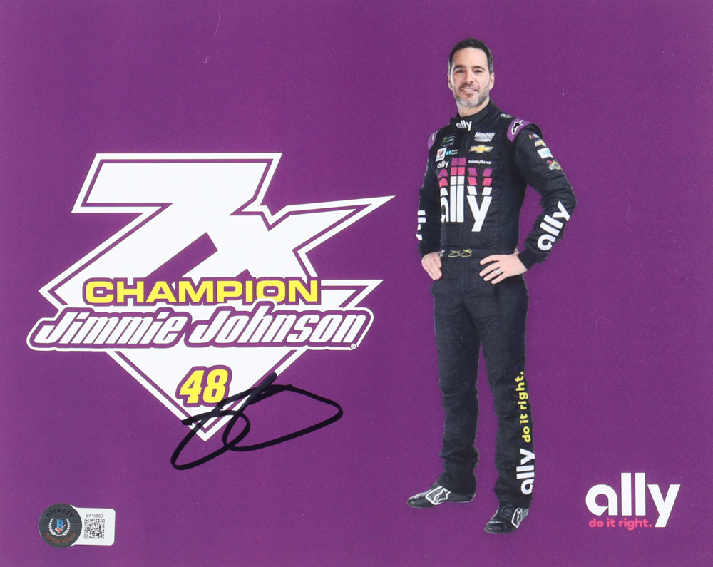 Jimmie Johnson Signed NASCAR 8x10 Photo (Beckett) at PristineAuction.com Jimmie Johnson Signed NASCAR 8x10 Photo (Beckett) at PristineAuction.com