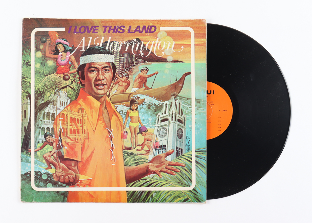 Al Harrington Signed "I Love this Land" Vinyl Record Album Inscribed "Good Luck" & "Aloha '81" (Beckett) at PristineAuction.com Al Harrington Signed "I Love this Land" Vinyl Record Album Inscribed "Good Luck" & "Aloha '81" (Beckett) at PristineAuction.com
