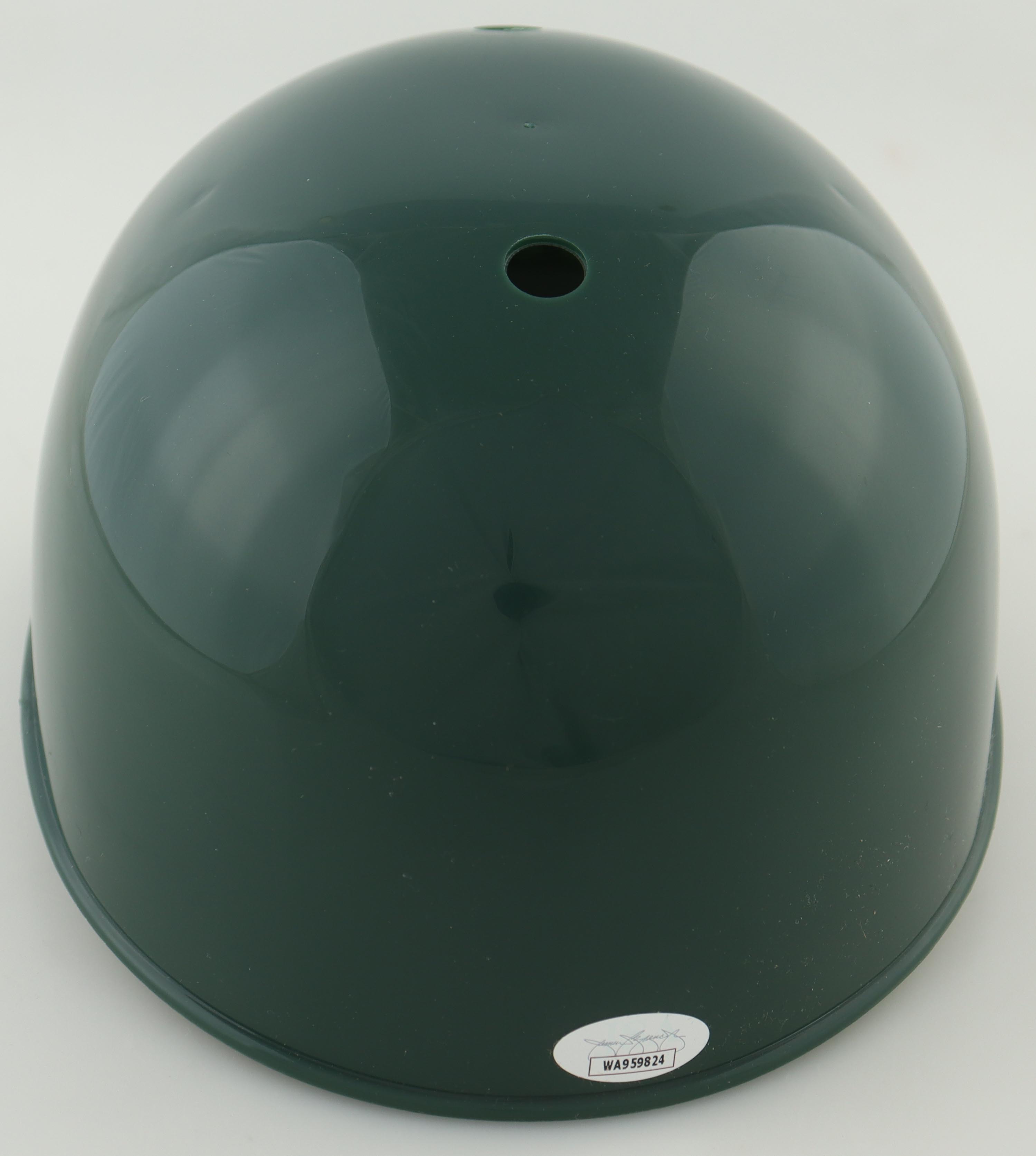 Jose Canseco Signed Athletics Full-Size Batting Helmet Inscribed "88 AL MVP 40/40" (JSA) at PristineAuction.com Jose Canseco Signed Athletics Full-Size Batting Helmet Inscribed "88 AL MVP 40/40" (JSA) at PristineAuction.com