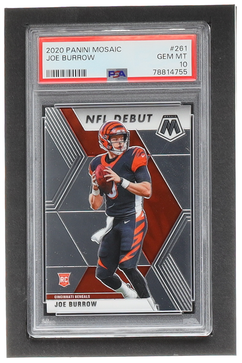 Joe Burrow 2020 Panini Mosaic #261 DEB RC (PSA 10) at PristineAuction.com Joe Burrow 2020 Panini Mosaic #261 DEB RC (PSA 10) at PristineAuction.com