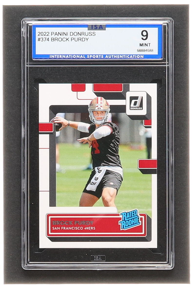 Brock Purdy 2022 Donruss #374 RR RC (ISA 9) at PristineAuction.com Brock Purdy 2022 Donruss #374 RR RC (ISA 9) at PristineAuction.com
