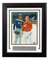 Pete Rose & Darryl Strawberry Signed Pirates Custom Framed Photo Display (Beckett) at PristineAuction.com