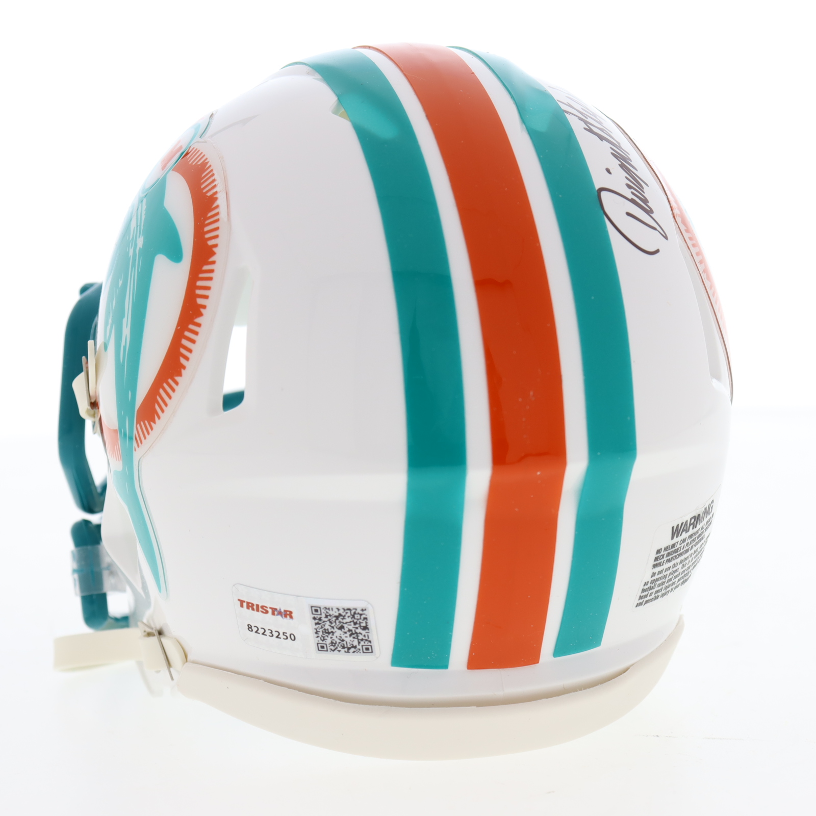 Dwight Stephenson Signed Dolphins Speed Mini Helmet Inscribed "HOF 98" (TriStar) at PristineAuction.com Dwight Stephenson Signed Dolphins Speed Mini Helmet Inscribed "HOF 98" (TriStar) at PristineAuction.com