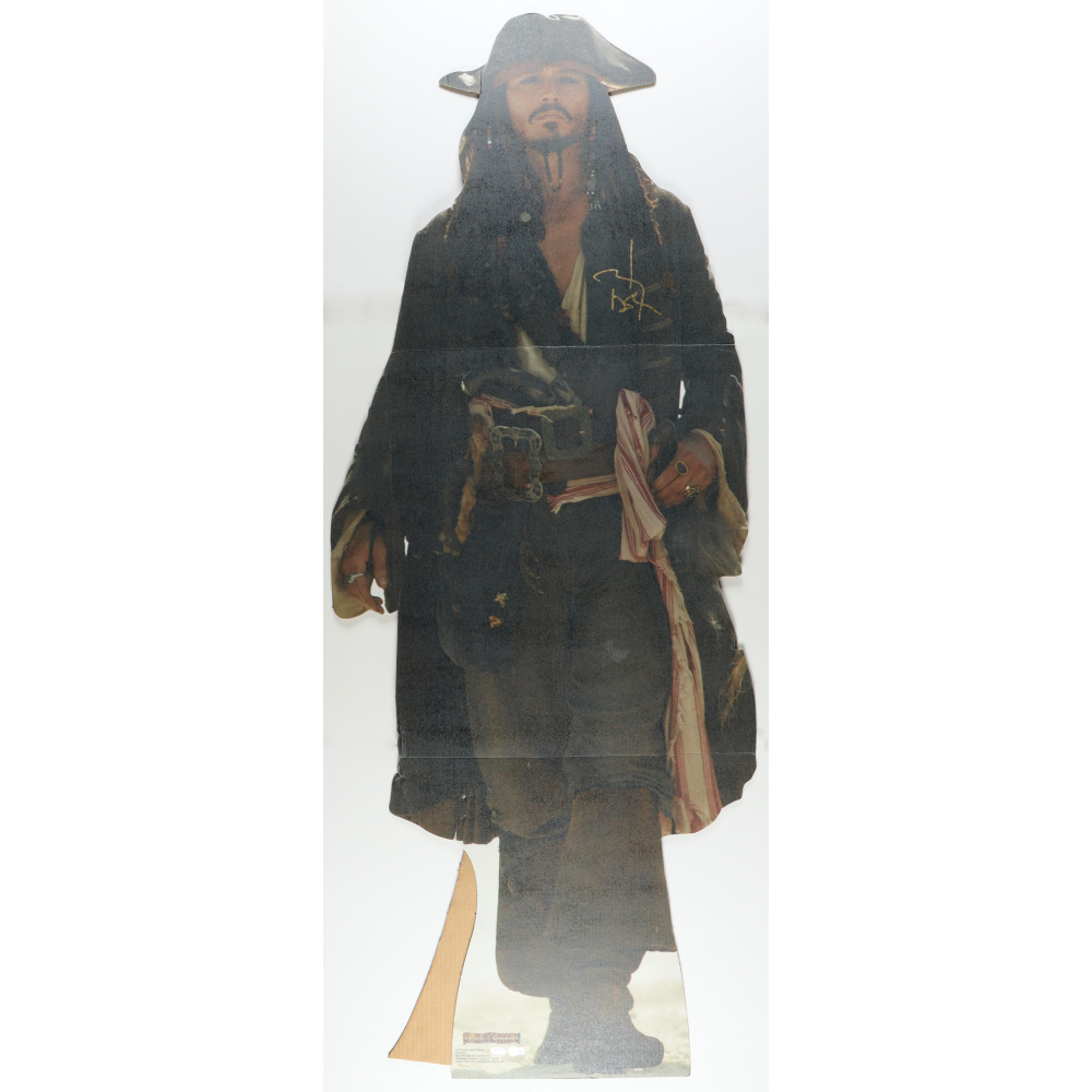 Johnny Depp Signed "Pirates Of The Caribbean" Jack Sparrow Life Size