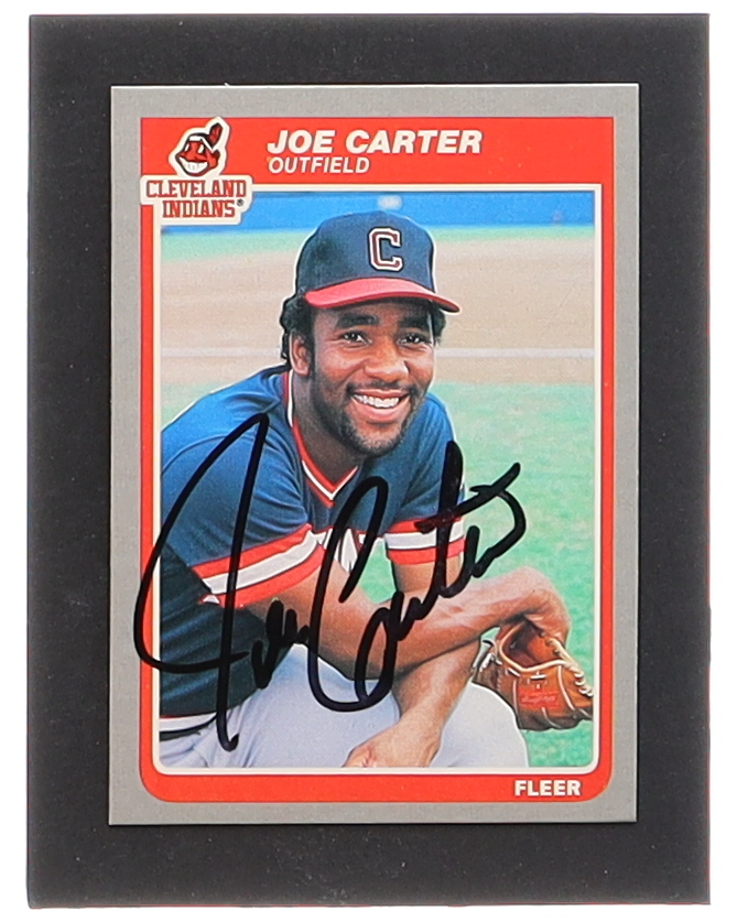 Joe Carter Signed 1985 Fleer #443 (Beckett) at PristineAuction.com Joe Carter Signed 1985 Fleer #443 (Beckett) at PristineAuction.com