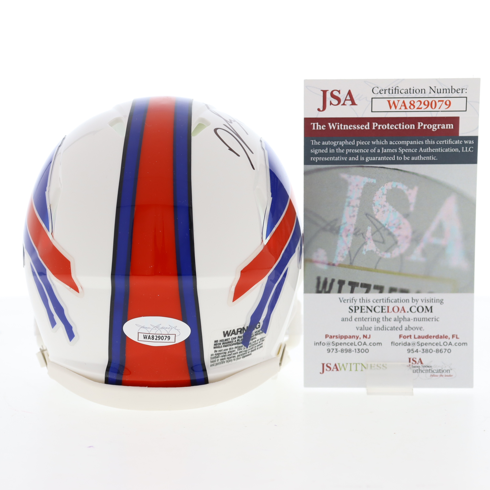 Dawson Knox Signed Bills Speed Mini Helmet (JSA) at PristineAuction.com Dawson Knox Signed Bills Speed Mini Helmet (JSA) at PristineAuction.com