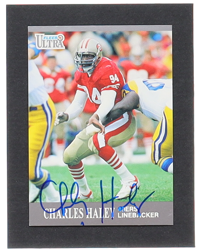 Charles Haley Signed 1991 Ultra #249 (Beckett) at PristineAuction.com Charles Haley Signed 1991 Ultra #249 (Beckett) at PristineAuction.com