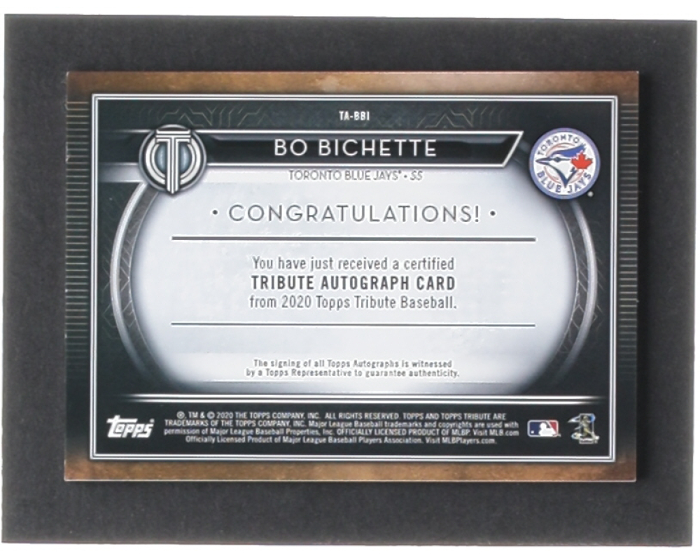Topps Tribute 2020 Bo Bichette auto /199 直筆サイン Blue Jays RC｜野球