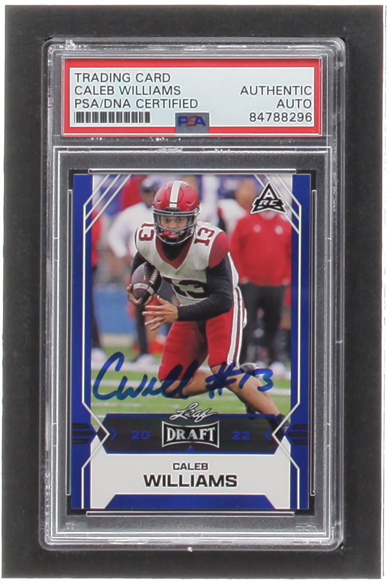Caleb Williams Signed 2022 Leaf Draft Retail Blue #5 RC (PSA) at PristineAuction.com Caleb Williams Signed 2022 Leaf Draft Retail Blue #5 RC (PSA) at PristineAuction.com