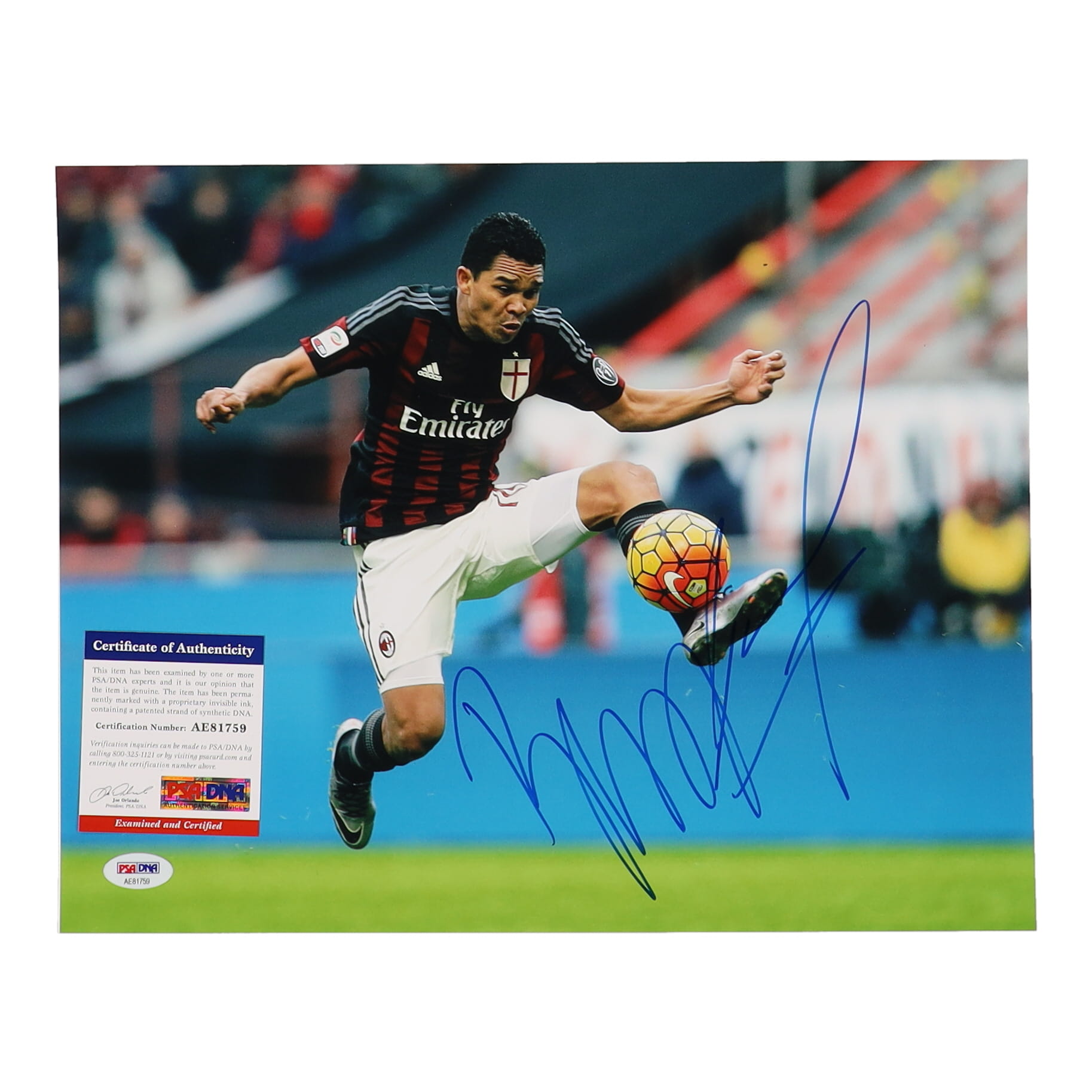 Carlos Bacca Signed AC Milan 11x14 Photo (PSA) at PristineAuction.com Carlos Bacca Signed AC Milan 11x14 Photo (PSA) at PristineAuction.com