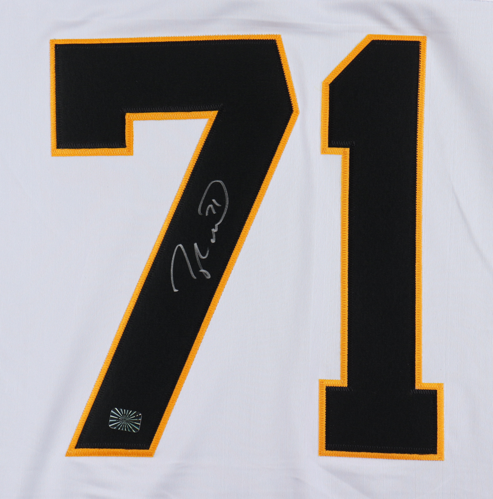 Taylor Hall Signed Bruins Jersey Swatch (YSMS & Hall) at PristineAuction.com Taylor Hall Signed Bruins Jersey Swatch (YSMS & Hall) at PristineAuction.com
