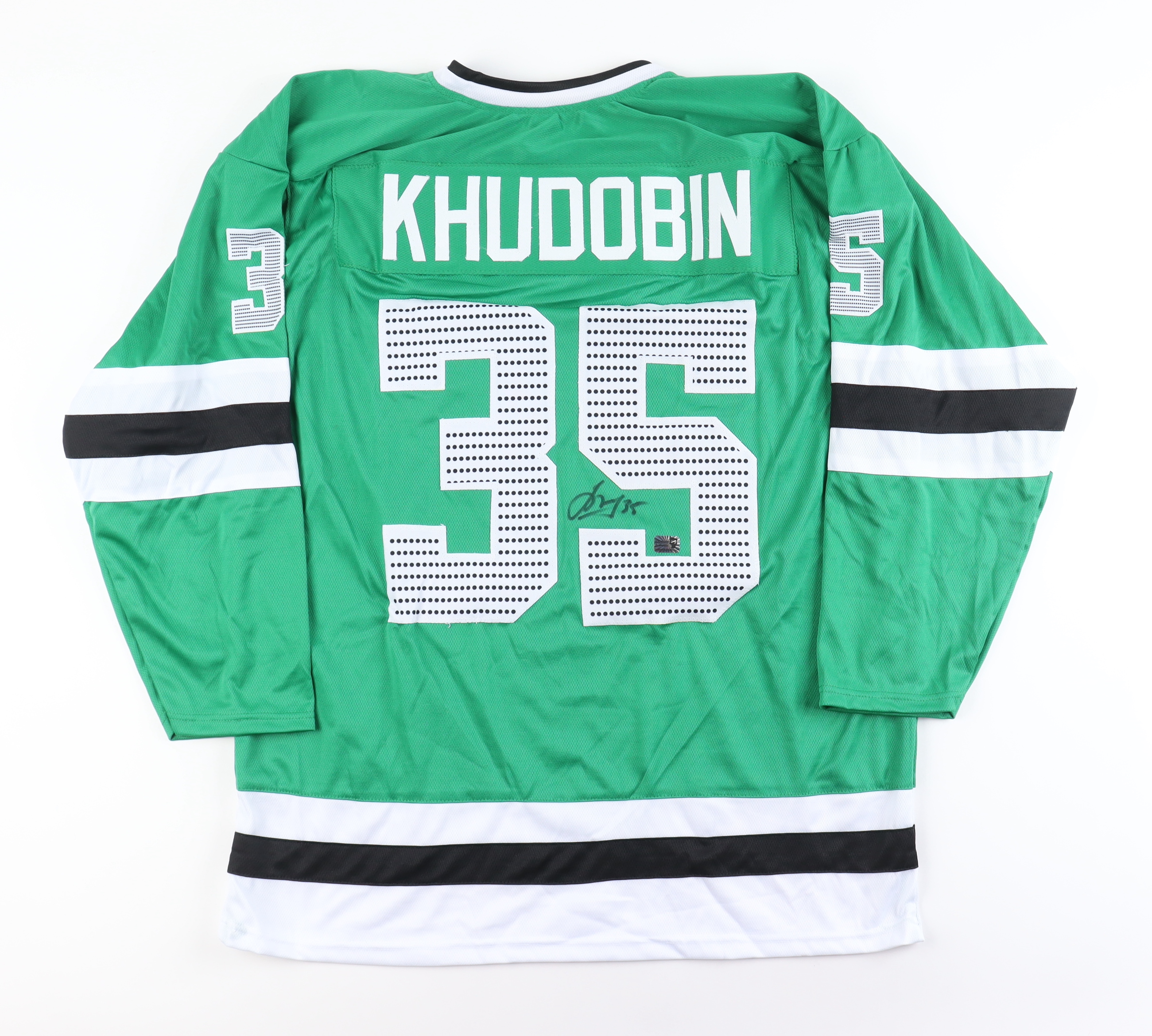 Anton Khudobin Signed Stars Jersey (Khudobin) at PristineAuction.com Anton Khudobin Signed Stars Jersey (Khudobin) at PristineAuction.com