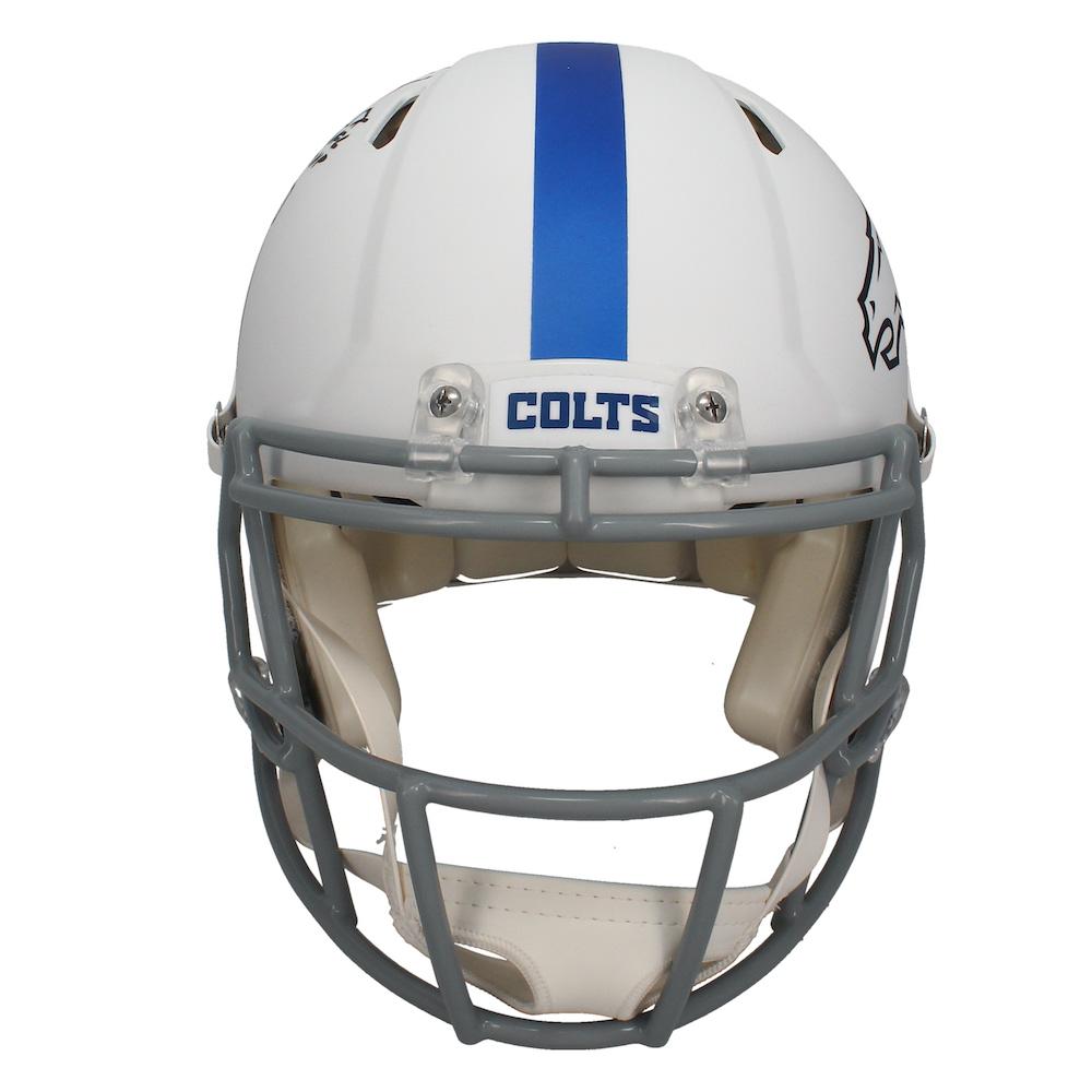 Peyton Manning Signed LE Colts / Broncos Commemorative Retirement Full-Size Authentic On-Field Speed Helmet Inscribed "5x NFL MVP" (Fanatics) at PristineAuction.com Peyton Manning Signed LE Colts / Broncos Commemorative Retirement Full-Size Authentic On-Field Speed Helmet Inscribed "5x NFL MVP" (Fanatics) at PristineAuction.com