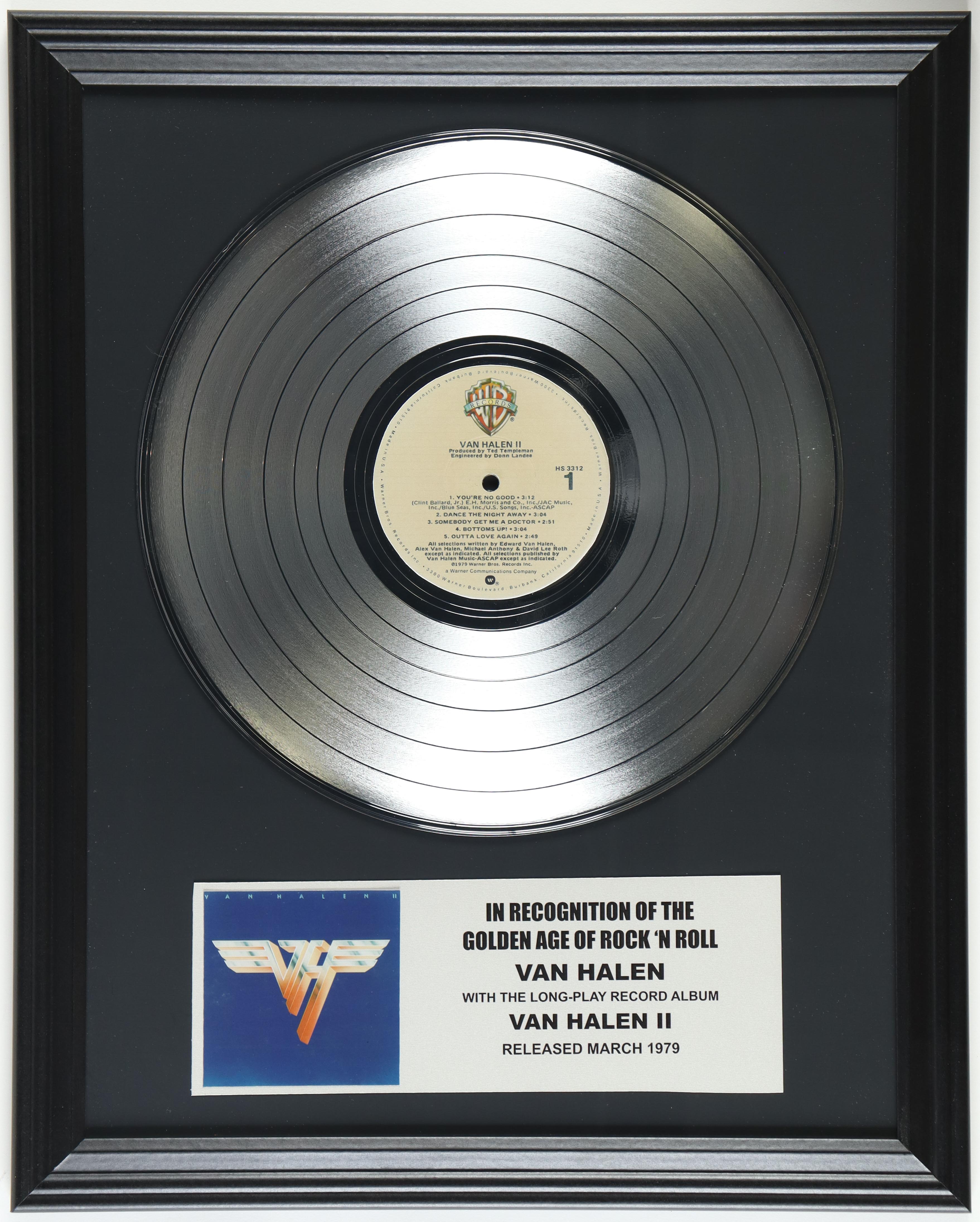 Van Halen "Van Halen 2" Custom Framed Platinum Vinyl Record Album Display at PristineAuction.com Van Halen "Van Halen 2" Custom Framed Platinum Vinyl Record Album Display at PristineAuction.com