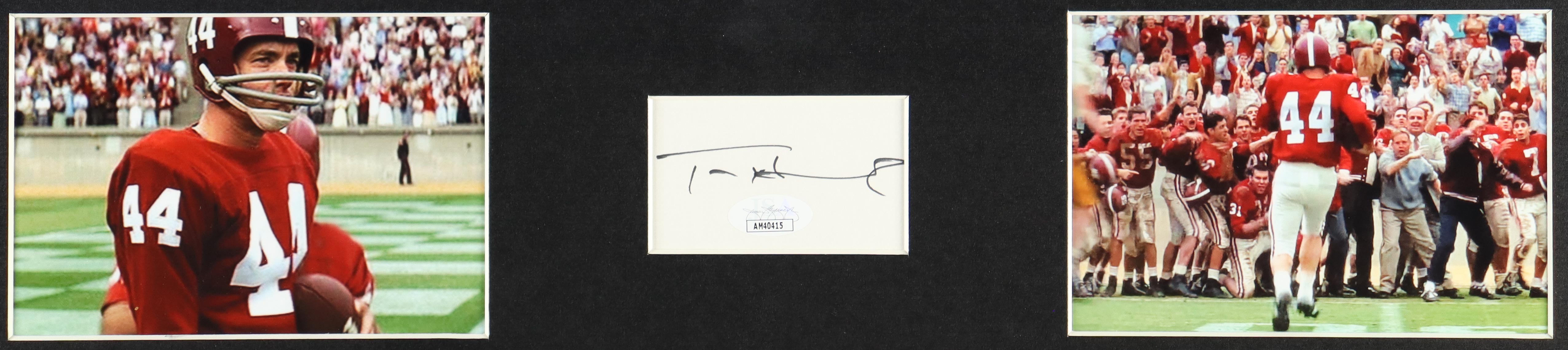 Tom Hanks Signed Custom Framed Cut Display with Jersey (JSA) at PristineAuction.com Tom Hanks Signed Custom Framed Cut Display with Jersey (JSA) at PristineAuction.com