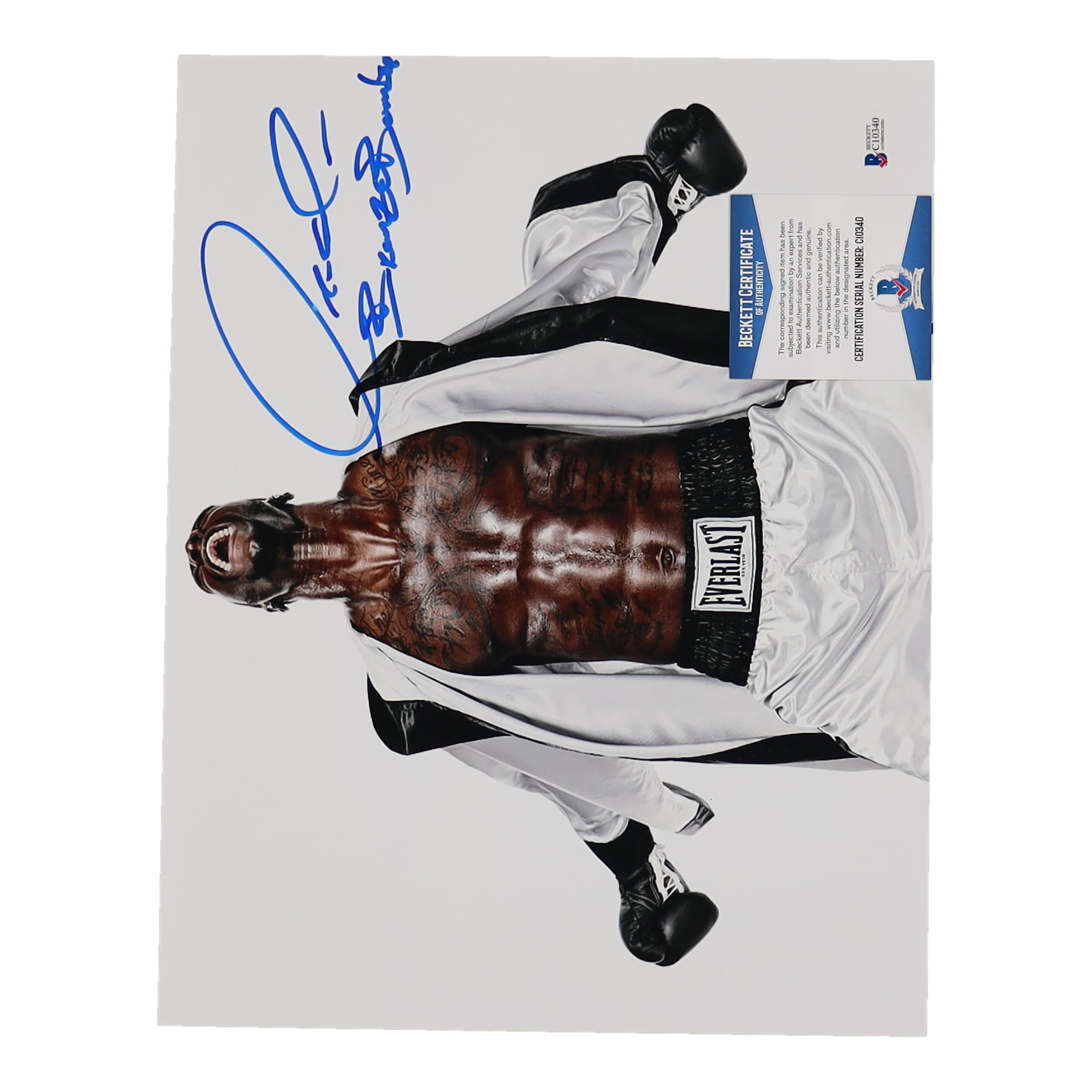 Deontay Wilder Signed 11x14 Photo Inscribed "Bronze Bomber" (Beckett) at PristineAuction.com Deontay Wilder Signed 11x14 Photo Inscribed "Bronze Bomber" (Beckett) at PristineAuction.com