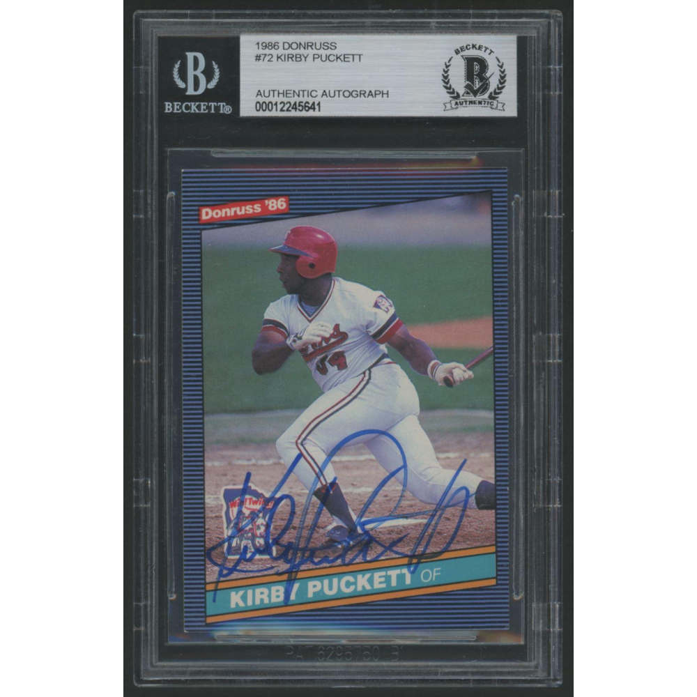 Kirby Puckett Signed 1986 Donruss 72 (BGS) Pristine Auction
