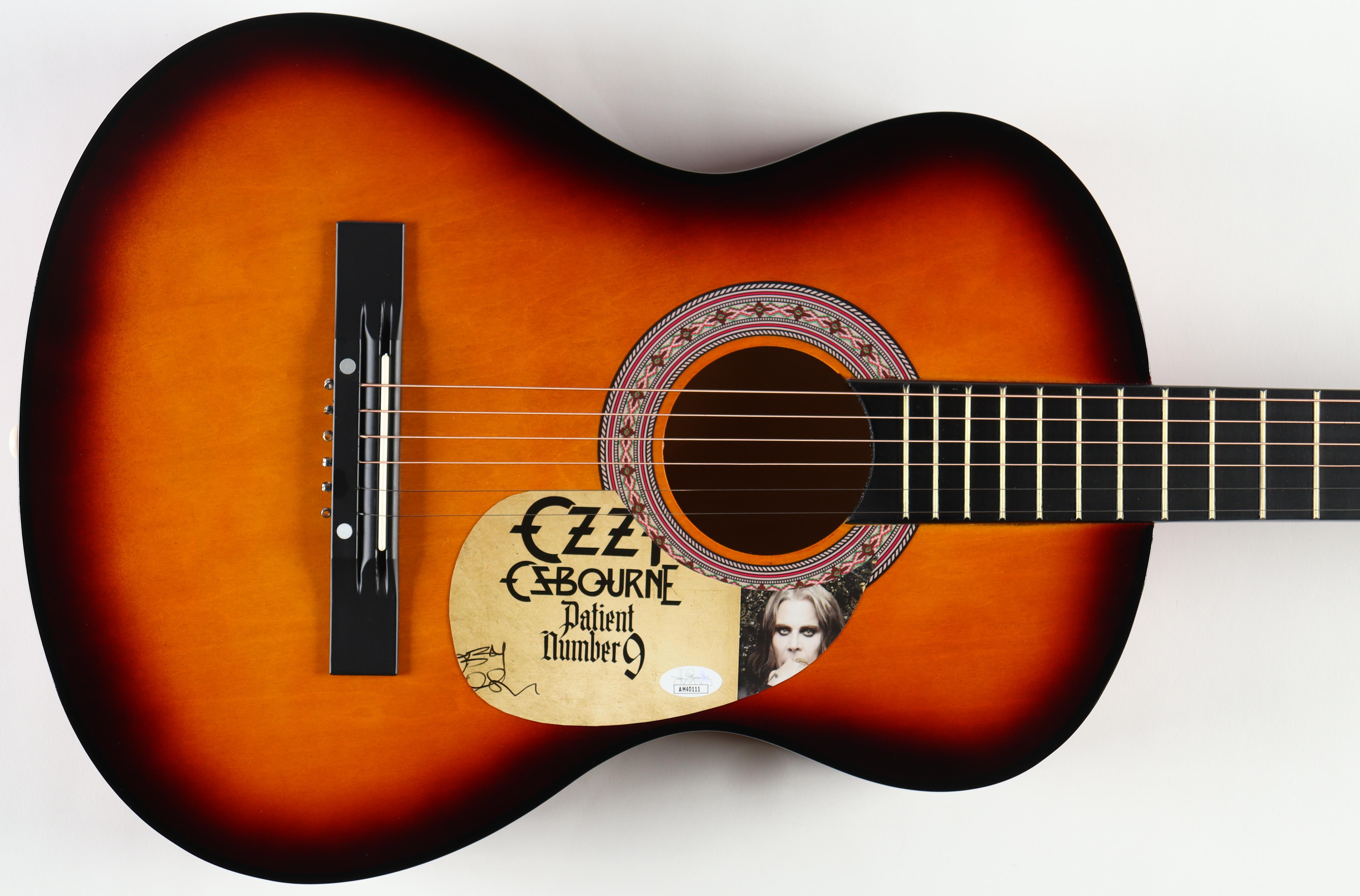 Ozzy Osbourne Signed 38" Acoustic Guitar (JSA) at PristineAuction.com Ozzy Osbourne Signed 38" Acoustic Guitar (JSA) at PristineAuction.com