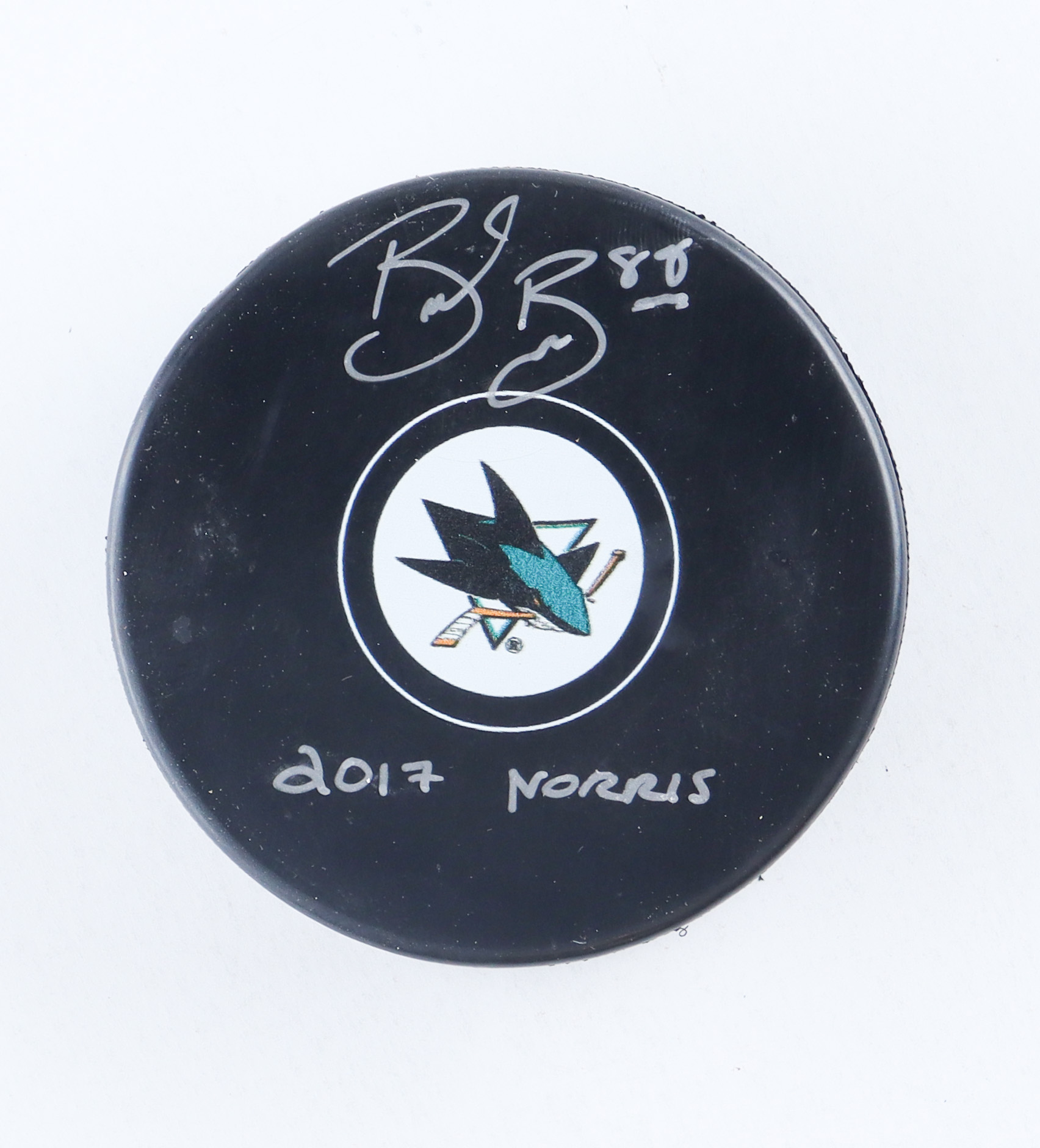 Brent Burns Signed Sharks Logo Hockey Puck Inscribed "2017 Norris" (Fanatics) at PristineAuction.com Brent Burns Signed Sharks Logo Hockey Puck Inscribed "2017 Norris" (Fanatics) at PristineAuction.com