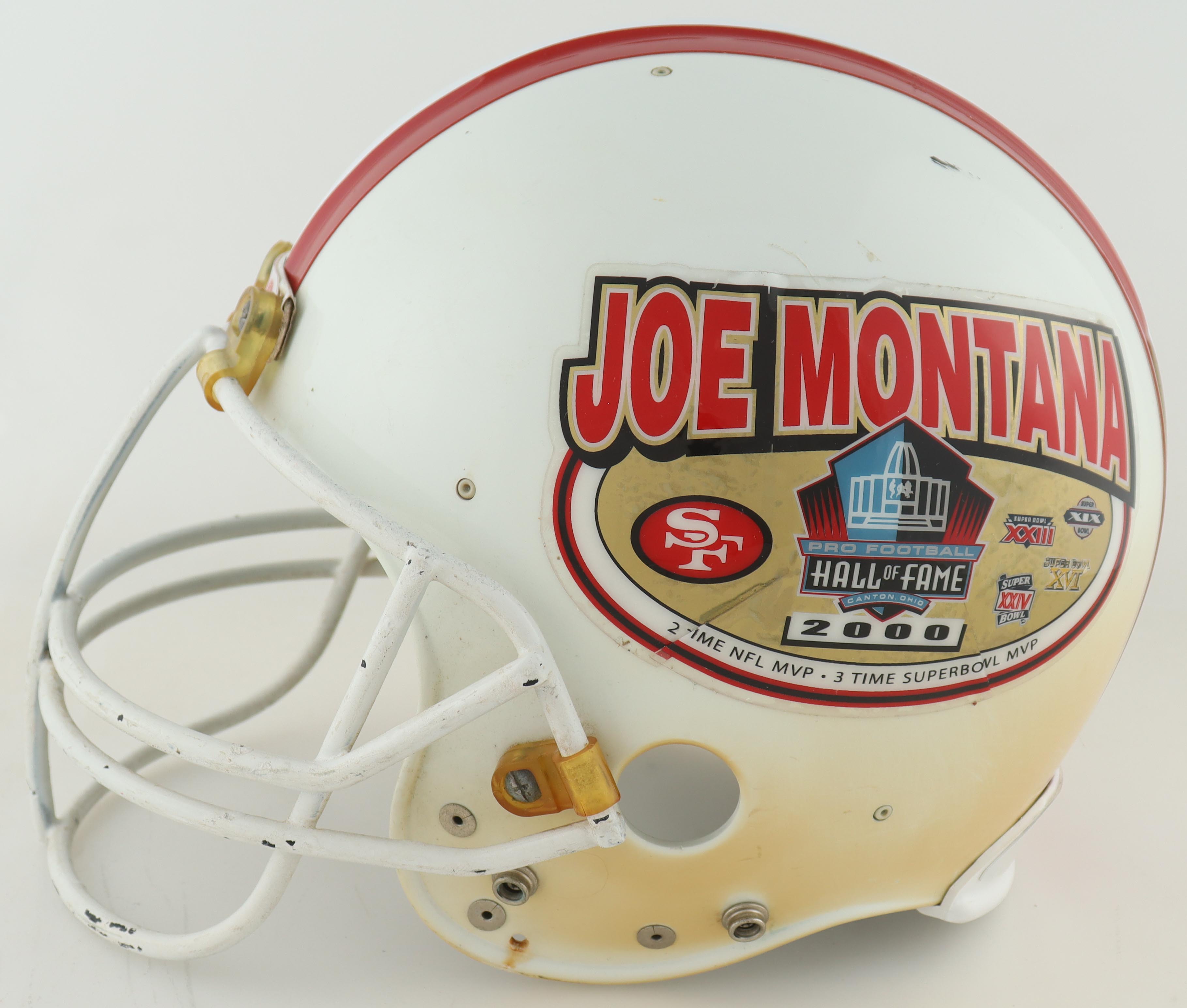 Joe Montana & Steve Young "Pro Football Hall Of Fame" Full Size Authentic On-Field Helmet at PristineAuction.com Joe Montana & Steve Young "Pro Football Hall Of Fame" Full Size Authentic On-Field Helmet at PristineAuction.com
