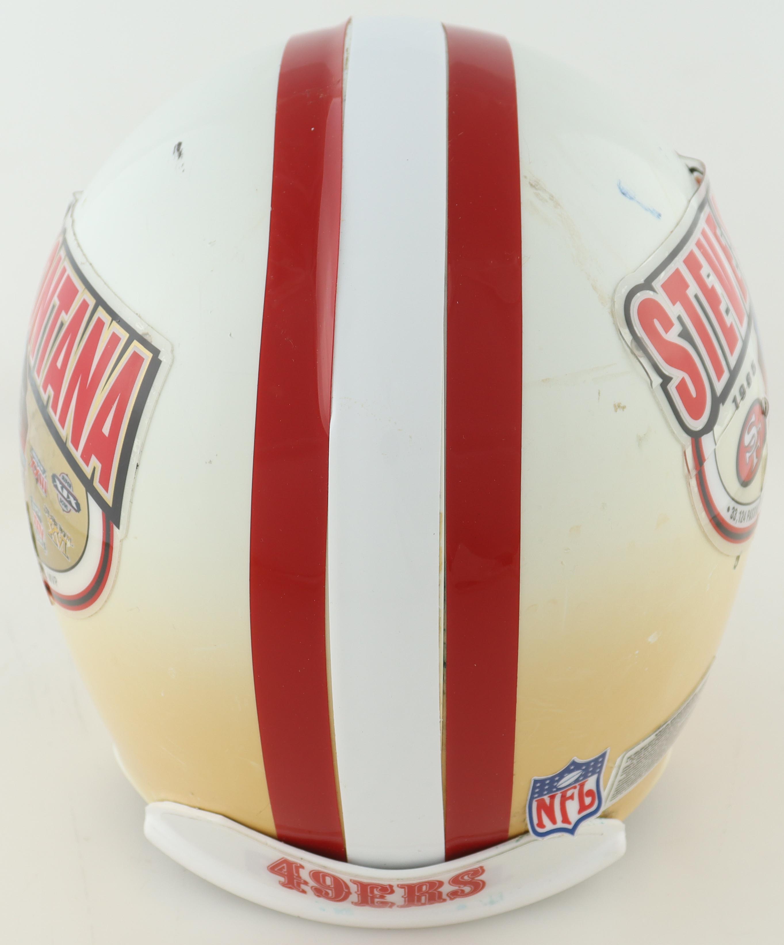 Joe Montana & Steve Young "Pro Football Hall Of Fame" Full Size Authentic On-Field Helmet at PristineAuction.com Joe Montana & Steve Young "Pro Football Hall Of Fame" Full Size Authentic On-Field Helmet at PristineAuction.com