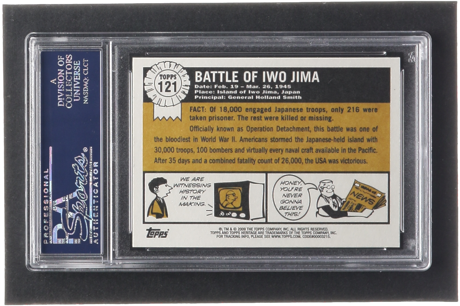 Leo Ehli Signed 2009 Topps American Heritage Heroes #121 Battle of Iwo Jima (PSA) at PristineAuction.com Leo Ehli Signed 2009 Topps American Heritage Heroes #121 Battle of Iwo Jima (PSA) at PristineAuction.com