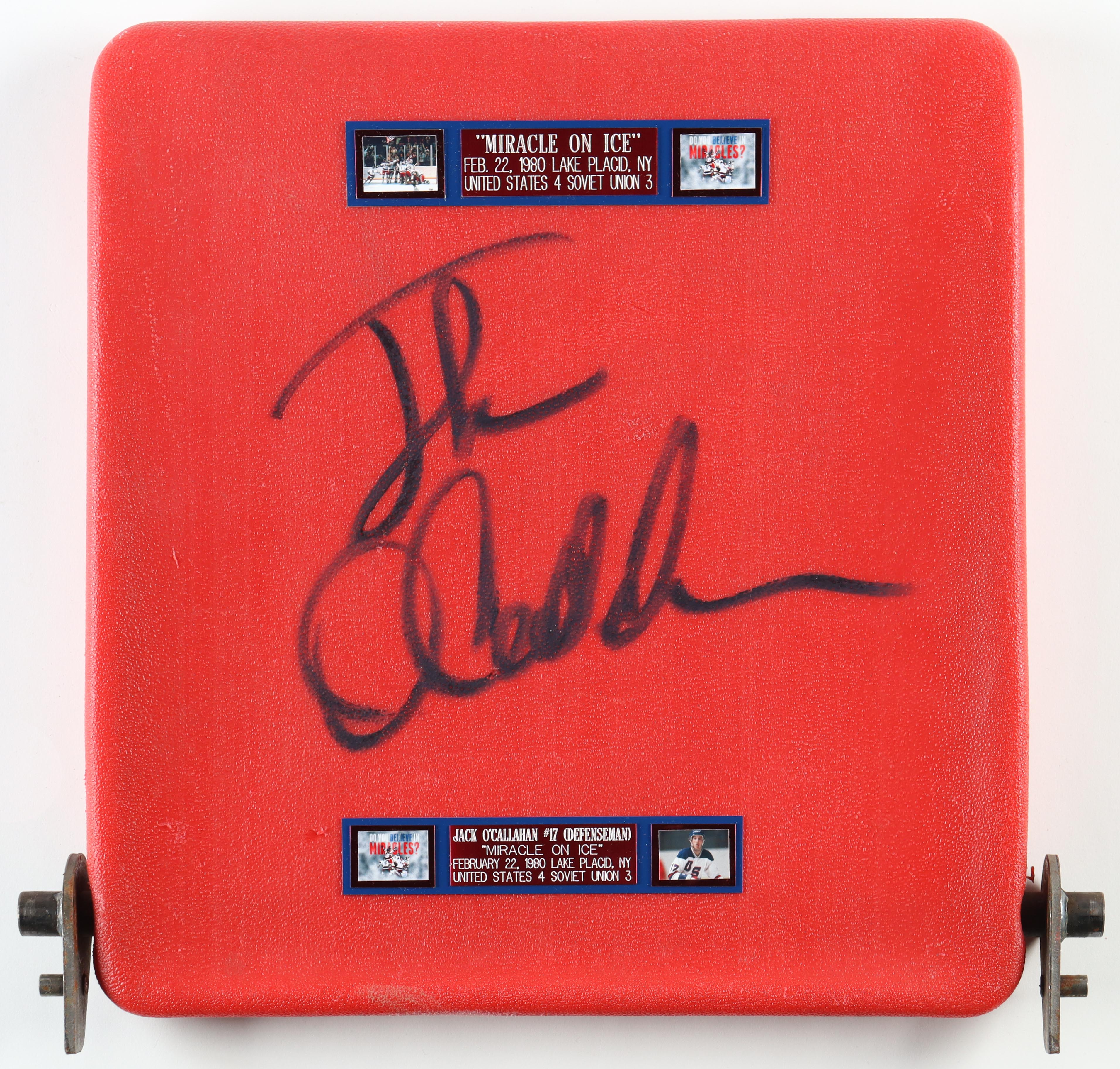 Jack O'Callahan Signed "Miracle On Ice" Stadium Seat Bottom (Beckett) at PristineAuction.com Jack O'Callahan Signed "Miracle On Ice" Stadium Seat Bottom (Beckett) at PristineAuction.com