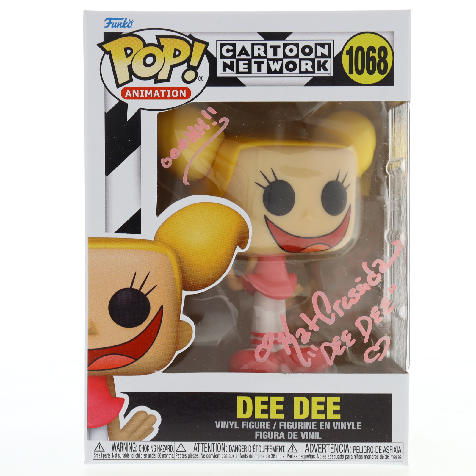 Kat Cressida Signed "Dexter's Laboratory" #1068 Dee Dee Funko Pop! Vinyl Figure Inscribed "Ooohh!!" & "Dee Dee" (JSA) at PristineAuction.com Kat Cressida Signed "Dexter's Laboratory" #1068 Dee Dee Funko Pop! Vinyl Figure Inscribed "Ooohh!!" & "Dee Dee" (JSA) at PristineAuction.com