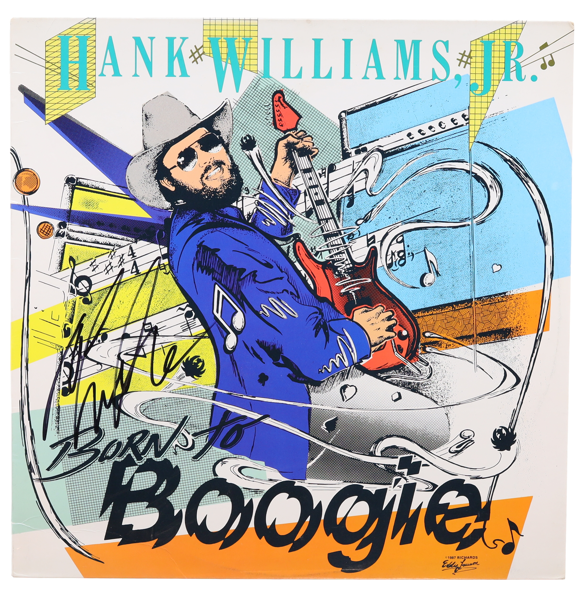 Hank Williams Jr. Signed "Born to Boogie" Vinyl Record Album Cover (JSA) at PristineAuction.com Hank Williams Jr. Signed "Born to Boogie" Vinyl Record Album Cover (JSA) at PristineAuction.com
