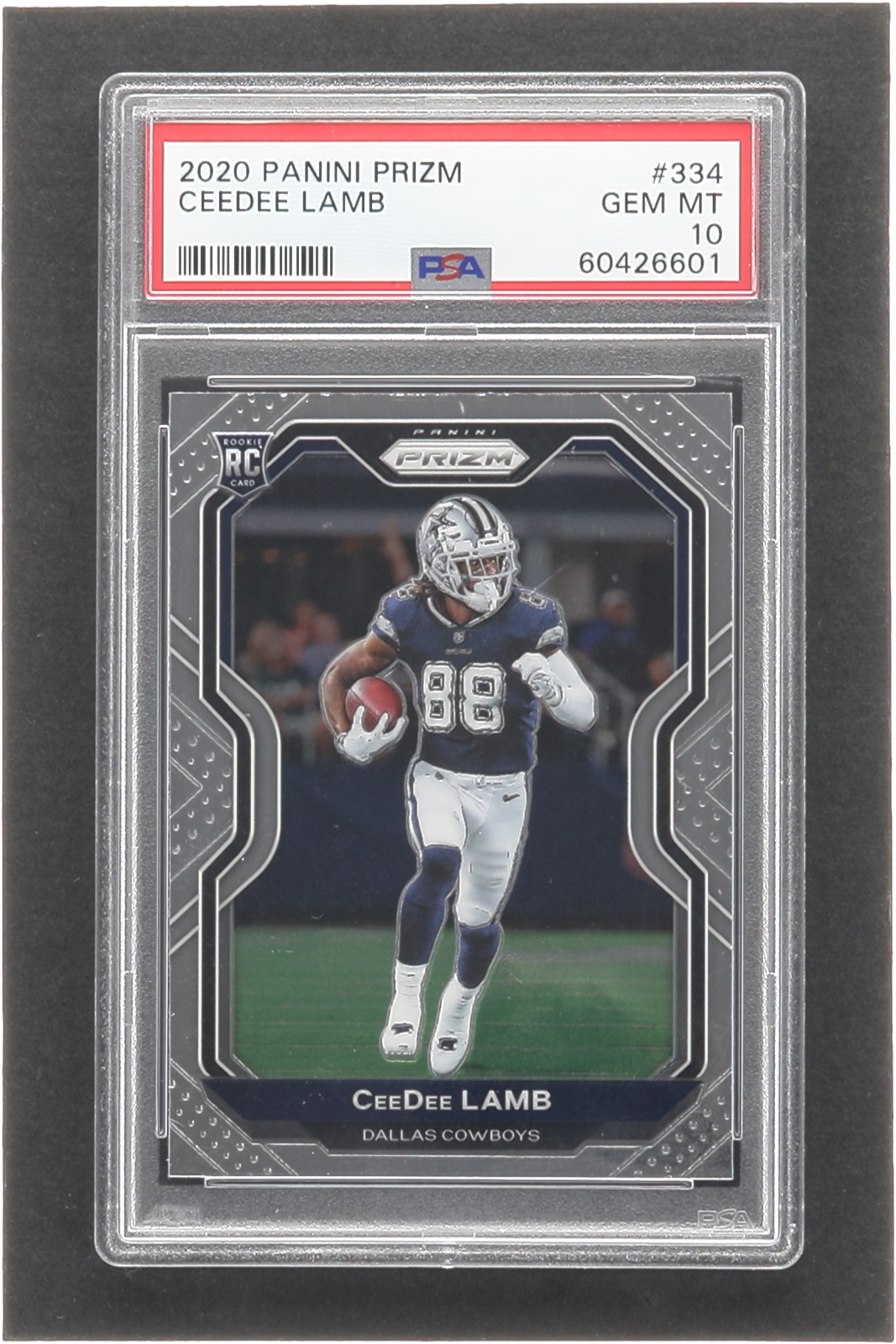 CeeDee Lamb 2020 Panini Prizm #334A RC (PSA 10) at PristineAuction.com CeeDee Lamb 2020 Panini Prizm #334A RC (PSA 10) at PristineAuction.com