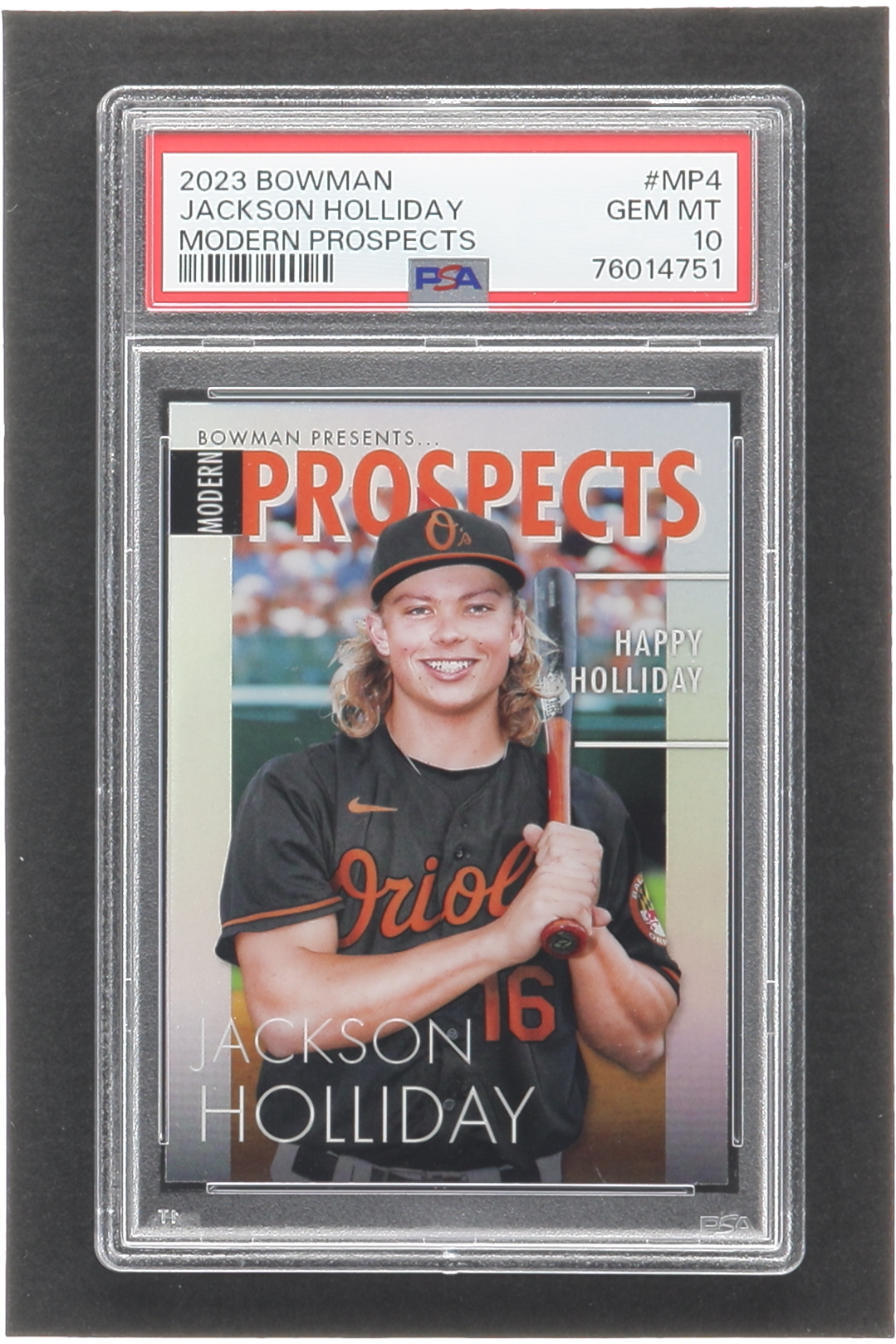 Jackson Holliday 2023 Bowman Chrome Modern Prospect #MP4 RC (PSA 10) at PristineAuction.com Jackson Holliday 2023 Bowman Chrome Modern Prospect #MP4 RC (PSA 10) at PristineAuction.com