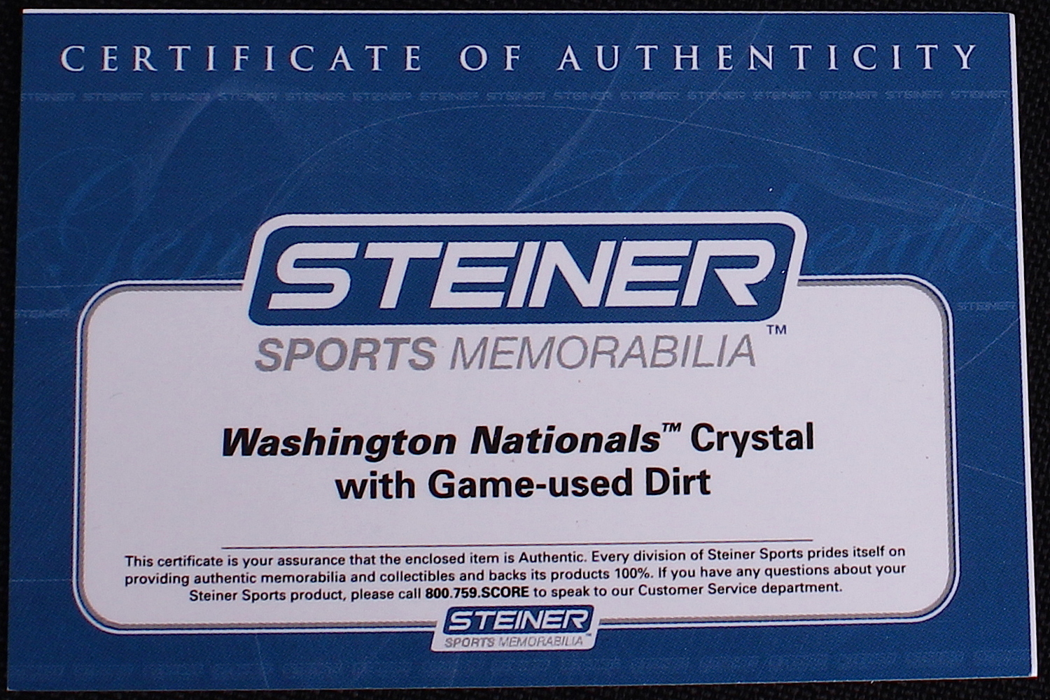 Washington Nationals Crystal Desk Piece with Game-Used Dirt (Steiner COA & MLB) at PristineAuction.com Washington Nationals Crystal Desk Piece with Game-Used Dirt (Steiner COA & MLB) at PristineAuction.com