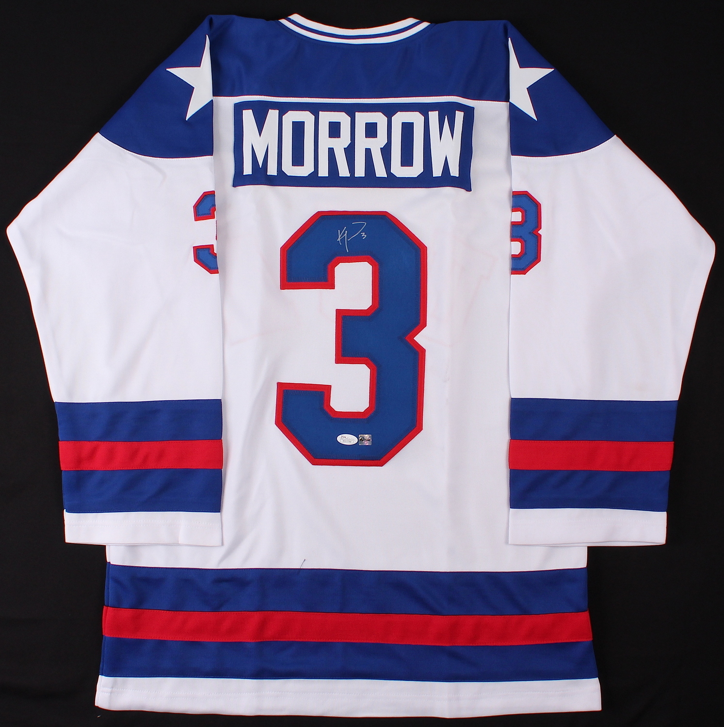 Ken Morrow Signed Team USA Jersey (SI COA & JSA) at PristineAuction.com Ken Morrow Signed Team USA Jersey (SI COA & JSA) at PristineAuction.com