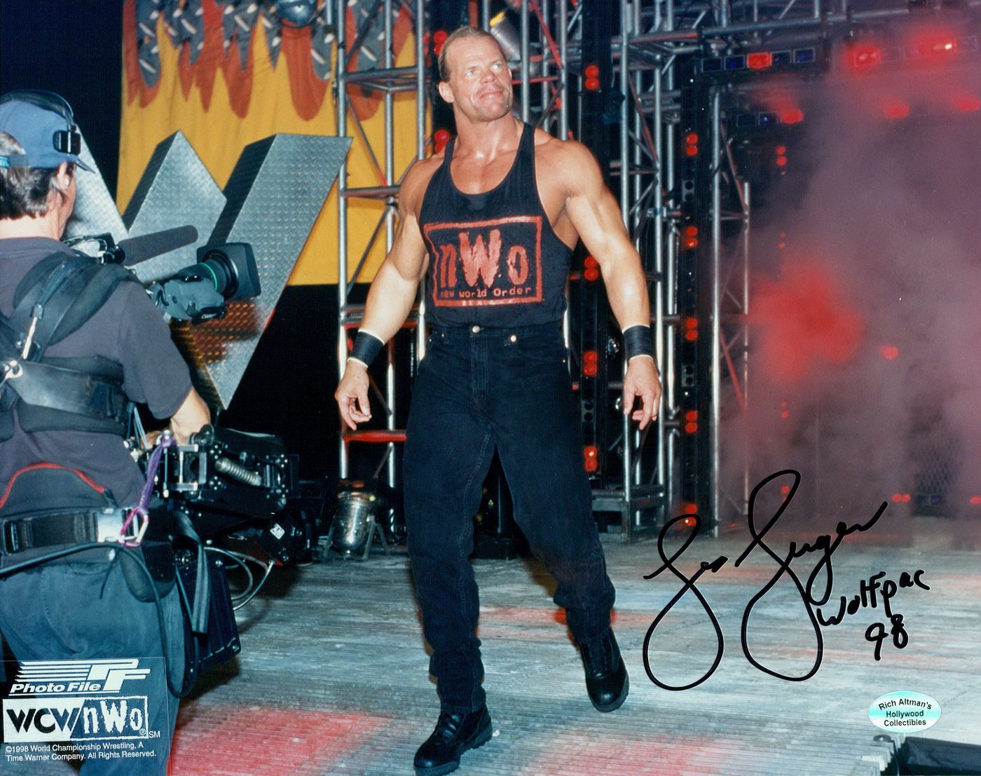 Lex Luger Signed WWE 8x10 Photo Inscribed "Wolfpac 98" (Hollywood Collectibles COA) at PristineAuction.com Lex Luger Signed WWE 8x10 Photo Inscribed "Wolfpac 98" (Hollywood Collectibles COA) at PristineAuction.com