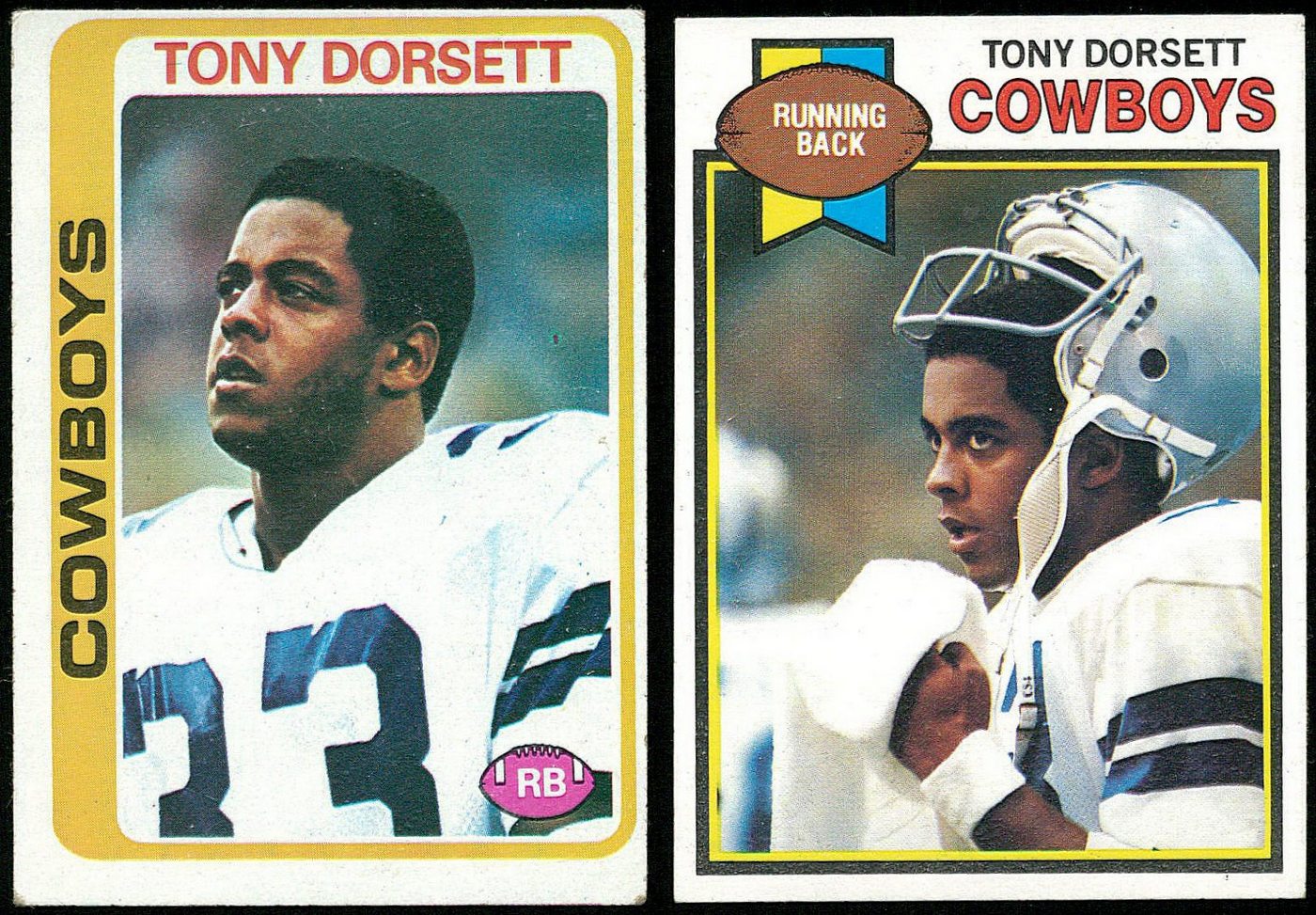 Lot of (2) Tony Dorsett Football Cards with 1979 Topps #160 & 1978 Topps #315 RC at PristineAuction.com Lot of (2) Tony Dorsett Football Cards with 1979 Topps #160 & 1978 Topps #315 RC at PristineAuction.com