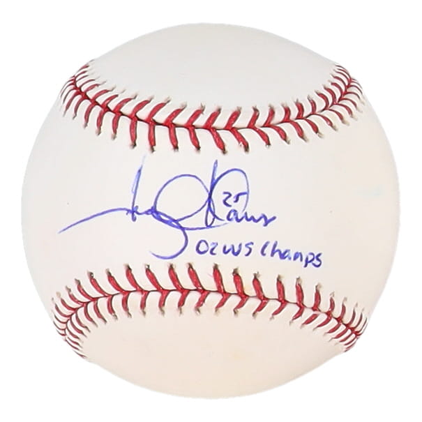 Troy Glaus Signed OML Baseball Inscribed "02 WS Champs" (PSA) at PristineAuction.com Troy Glaus Signed OML Baseball Inscribed "02 WS Champs" (PSA) at PristineAuction.com