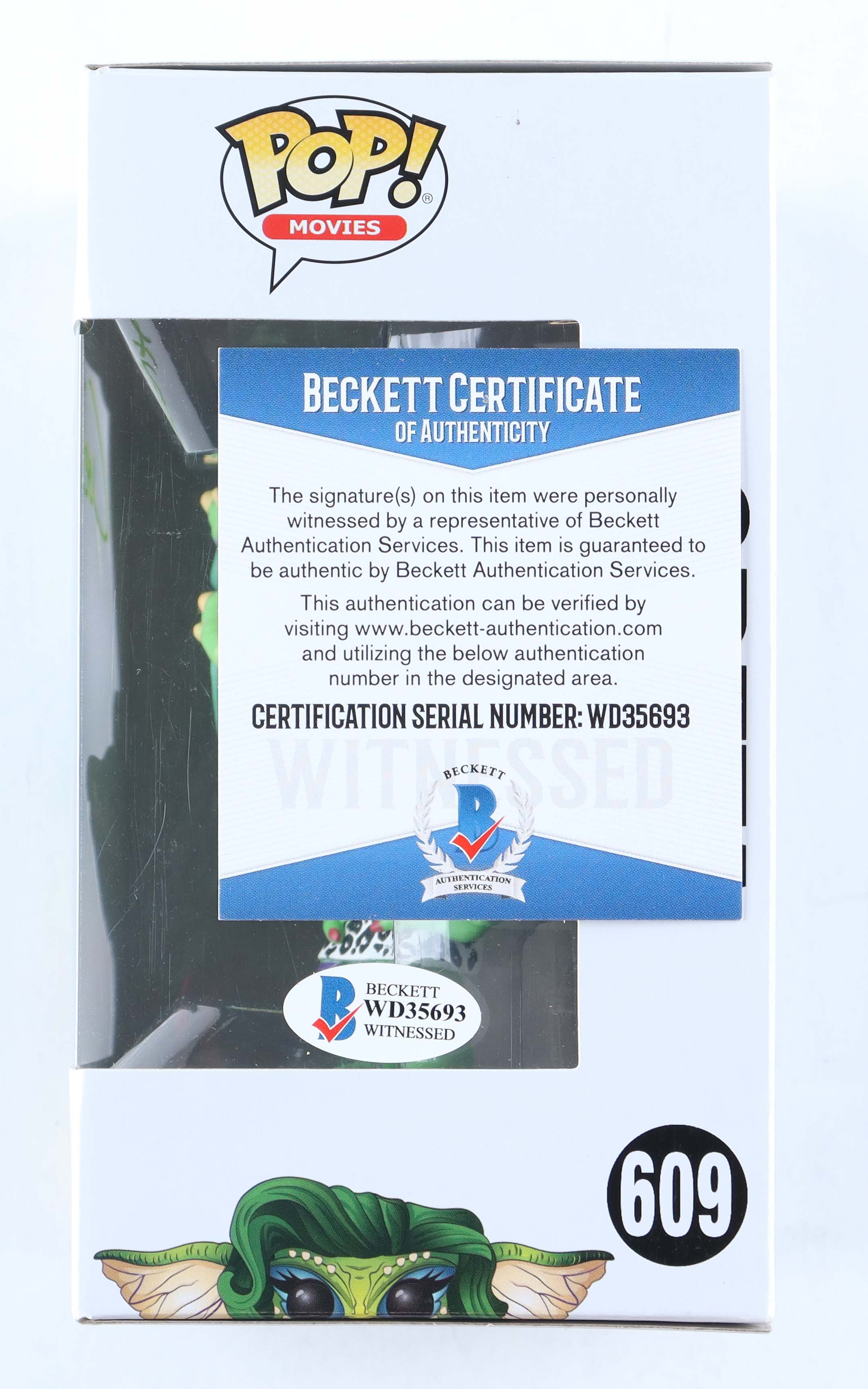 Joe Dante Signed "Gremlins" #609 Greta Funko Pop! Vinyl Figure (Beckett) at PristineAuction.com Joe Dante Signed "Gremlins" #609 Greta Funko Pop! Vinyl Figure (Beckett) at PristineAuction.com