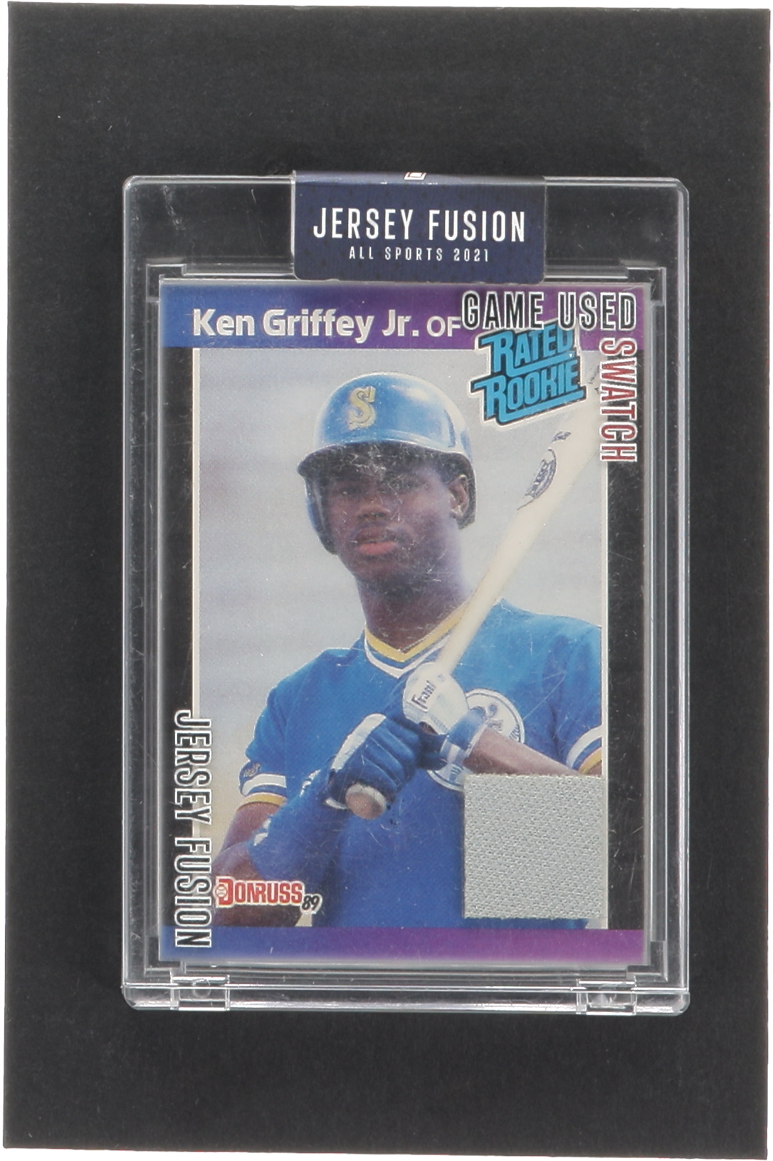 Ken Griffey Jr. 2021 Jersey Fusion Game Used Swatch #KGJ91 at PristineAuction.com Ken Griffey Jr. 2021 Jersey Fusion Game Used Swatch #KGJ91 at PristineAuction.com